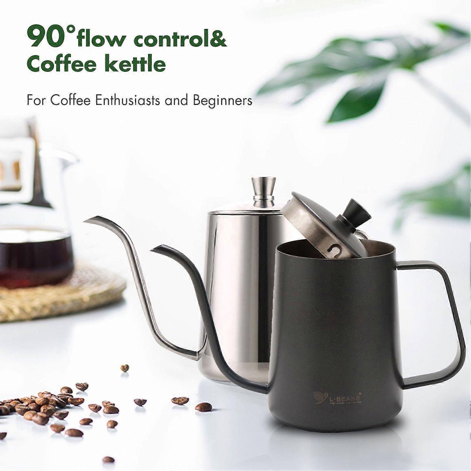 600ml Coffee Kettle Brew Coffee Kettle Coffee Maker Brewer Coffee Pot Stainless Steel with Handle Birthday Gift for Coffee Lover
