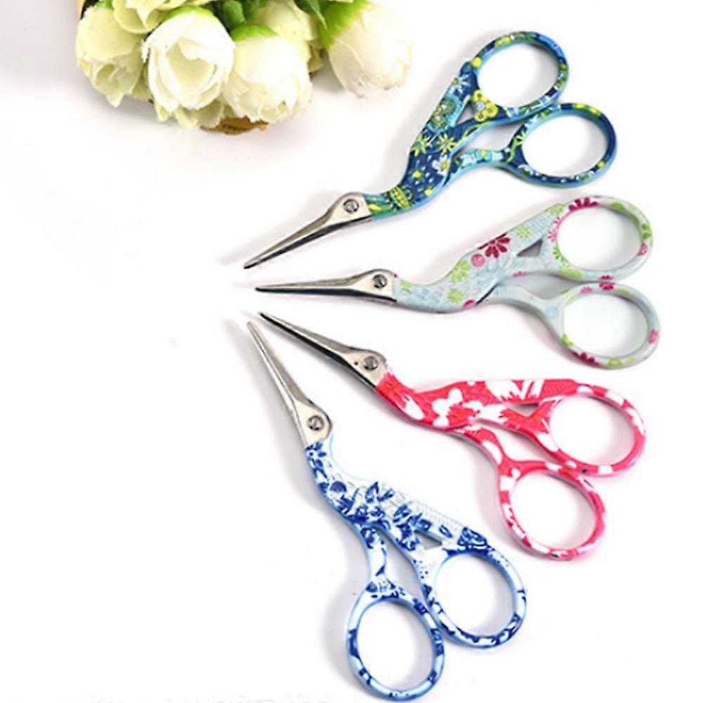 Retro Style Embroidery Scissor, Stainless Steel Sharp Blades Ergonomic Handles, for Multi-purpose Crafting, Sewing, and Everyday Use, Smart Size 3.7