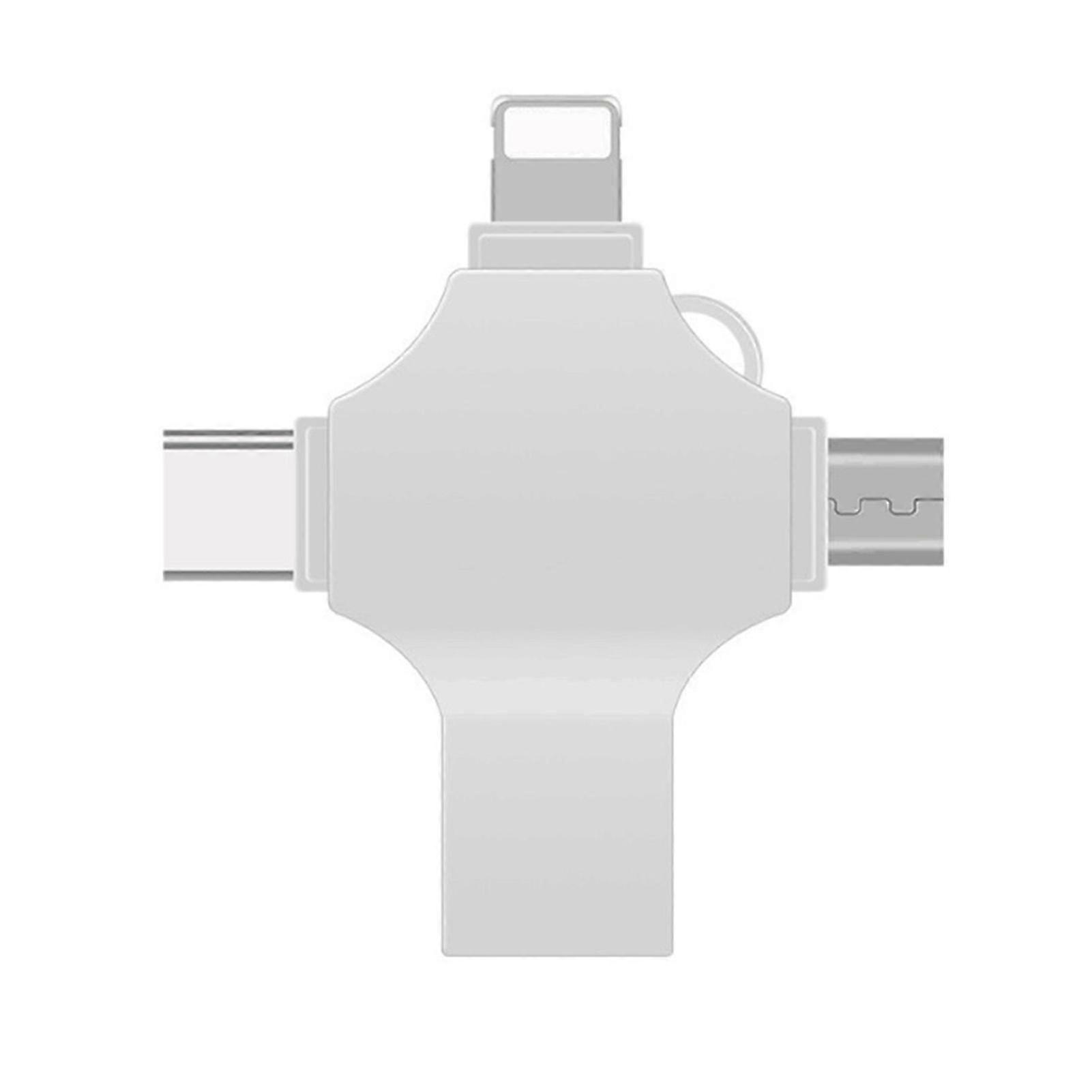 4-in-1 Small USB 3.0 Flash Drives Portable Plug and Play Thumb Drives for PC Smartphones TV