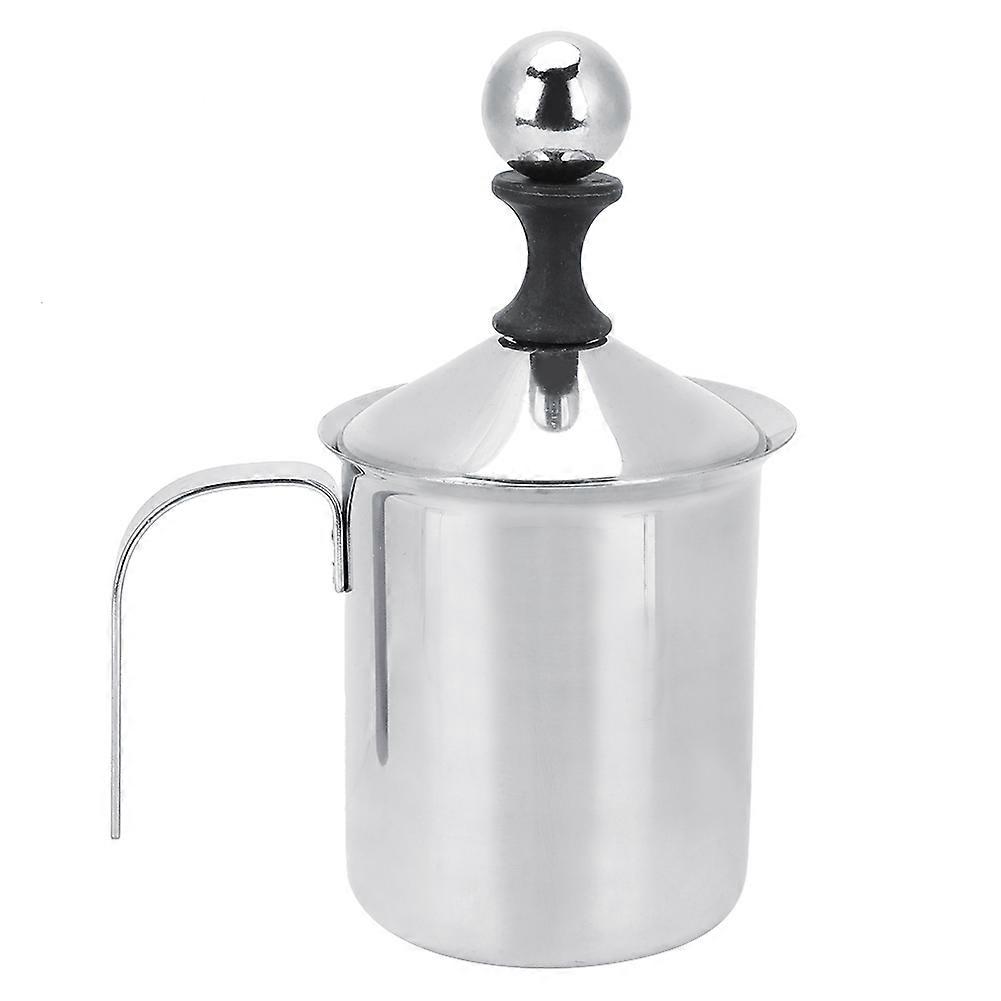 400ml Stainless Steel Double Mesh Coffee Frother for Milk Foam and Latte Creamer