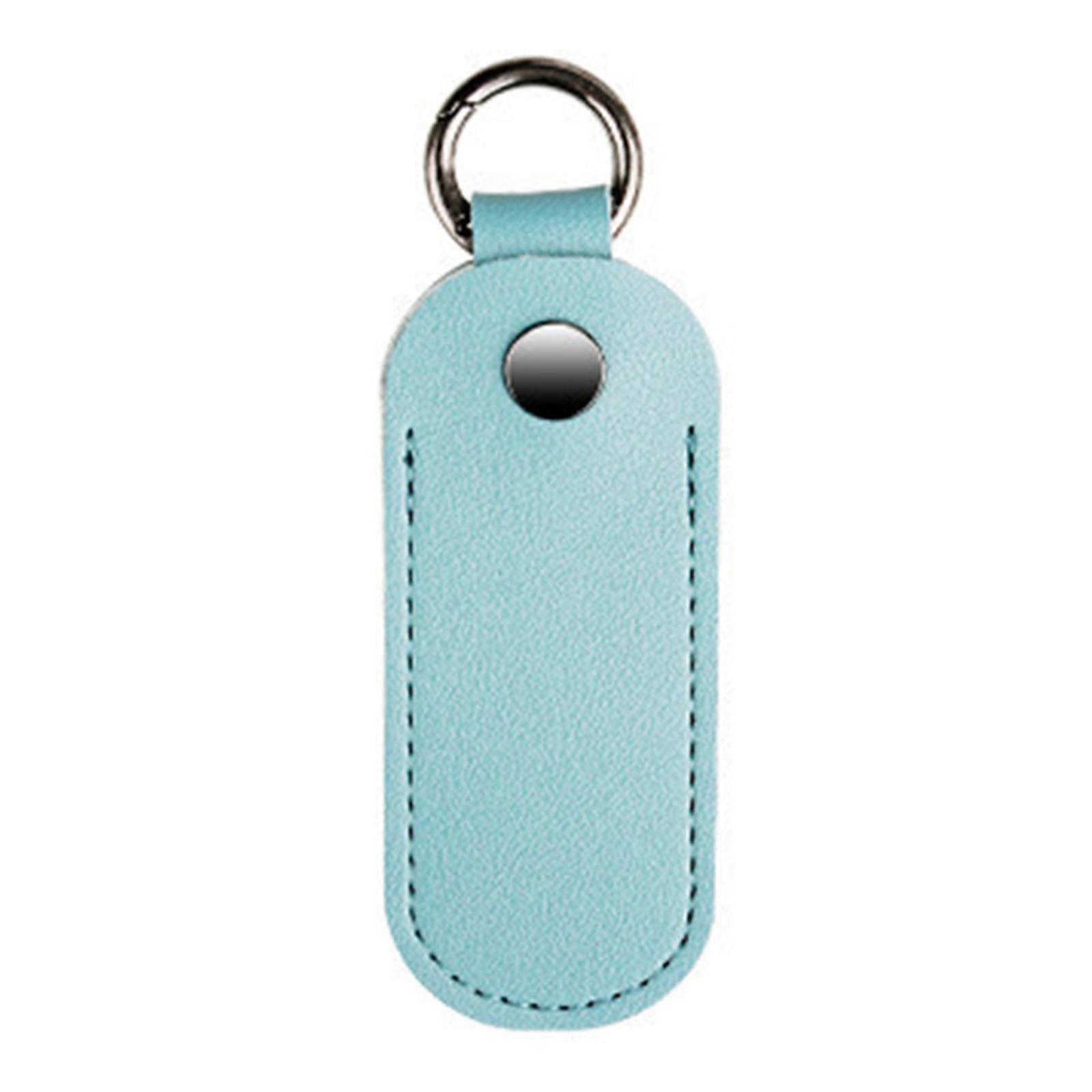 USB Flash Drive Leather Storage Bag Lightweight and Versatility Case for USB Stick and Small Electronic Accessories aqua blue