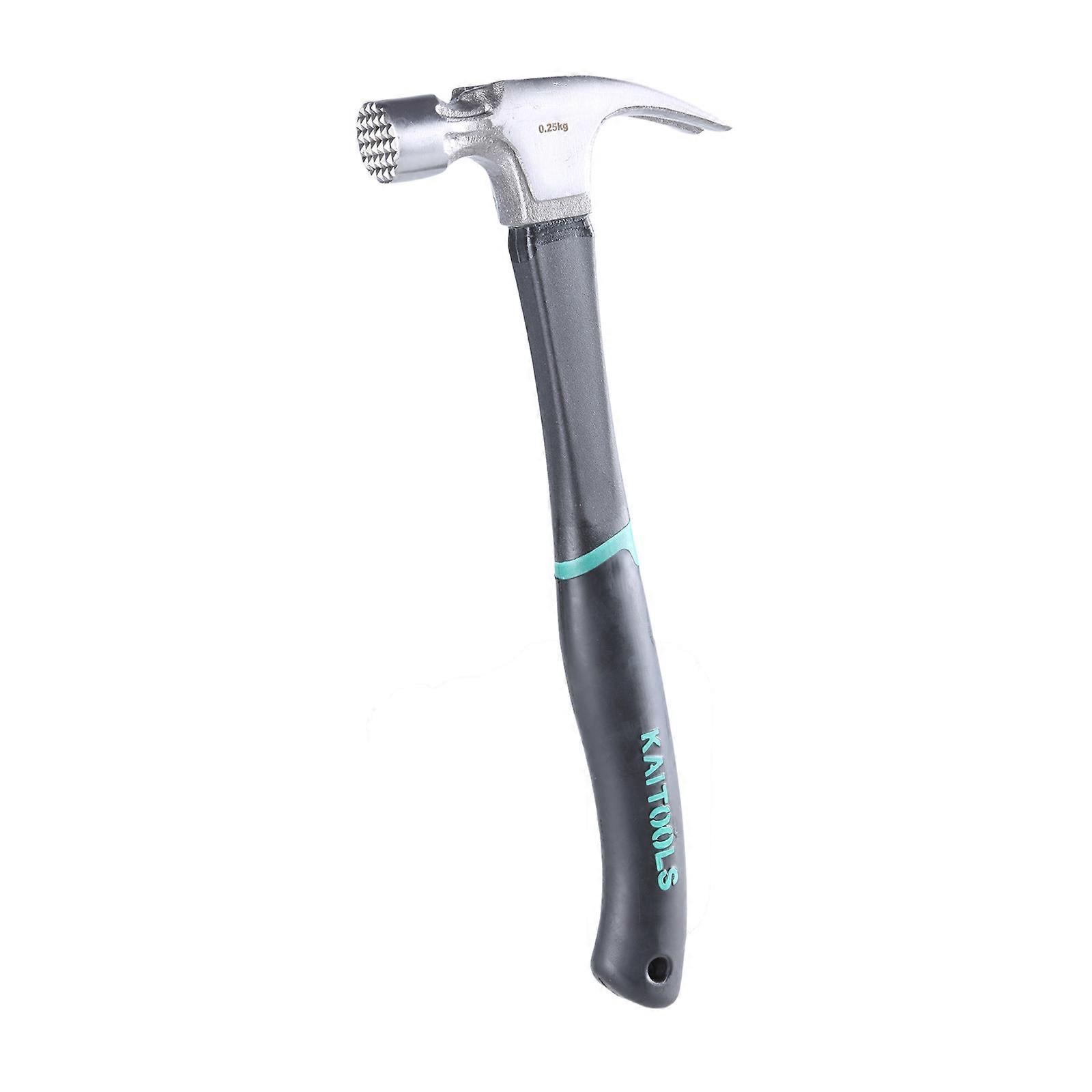 Comfortable Grip Claw Hammer with V Shape Pry and Diamond Textured Strikes Face for Woodworkers Safe Hammer Tool 0.25kg