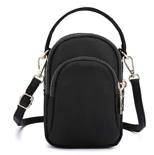 女性防水ナイロン小さなクロスボディバッグ携帯電話財布スマートフォン財布ハンディキャリー付き