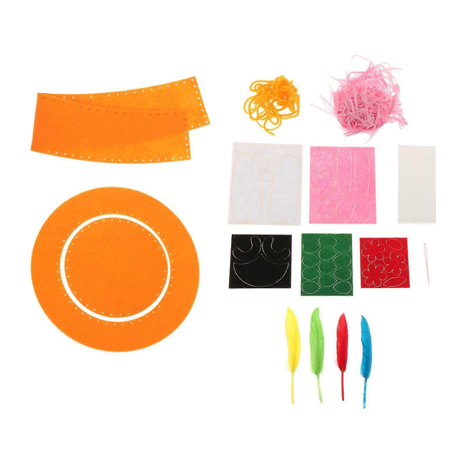 Kids DIY Easter Bonnet Material Kits Easter Bonnet Decorations Crafts Cute