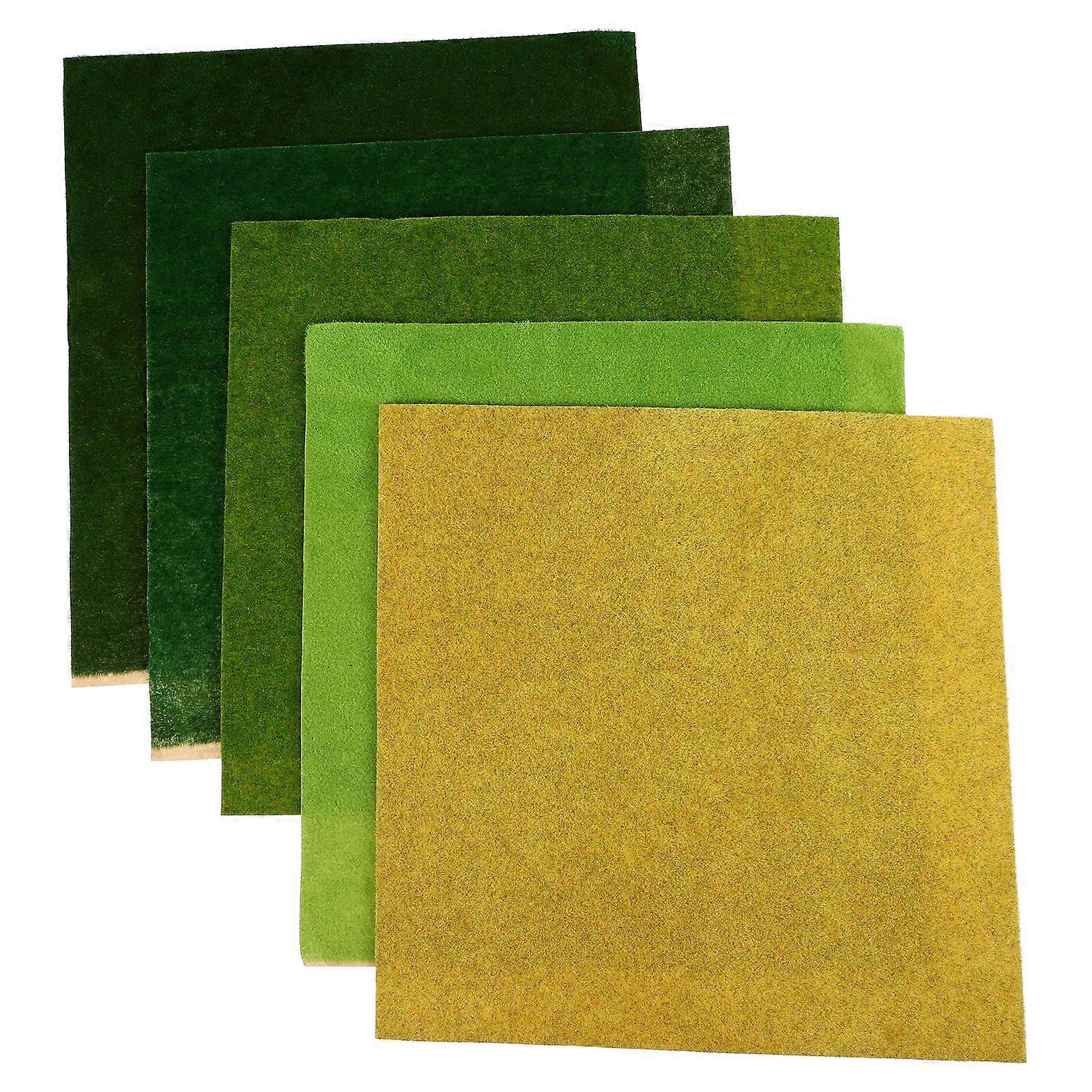 5Pcs DIY Sand Table Building Model Grass Paper Material for Landscape for Decor