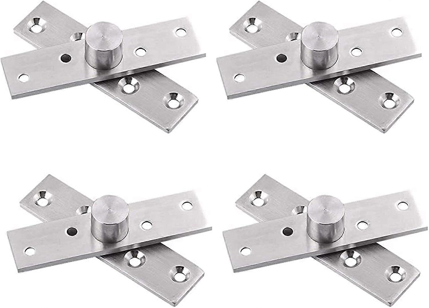 Elegant Concealed Rotating Door Hinge, Stainless Steel 360 Degree Rotation for Durable Material, Easy Installation Adds Invisible Charm (4 PCS)