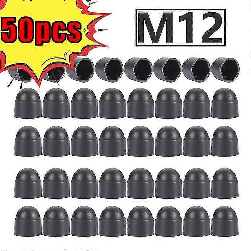 Bolt Nut Dome Protection Caps Covers Exposed Hexagon Plastic Screw Ring Fasteners 50/100pcs Front Rear Door Deco Car Motorcycle