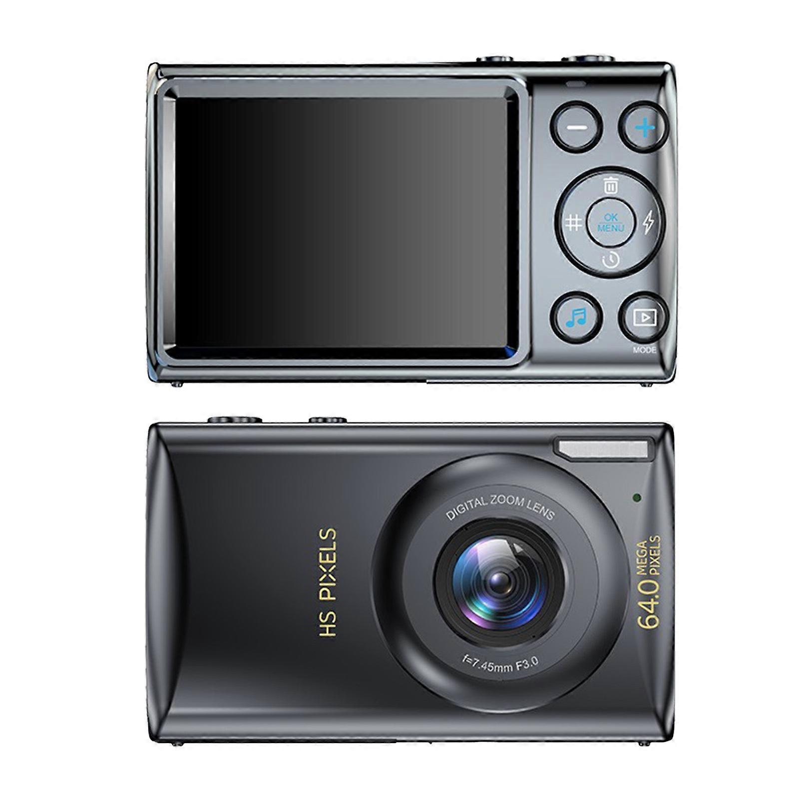 Digital Camera 1080p Photography 18x Digital Zoom 64 Megapixel CCD Student Compact Camera Retro Multifunction Digital Card Camera PUW1349