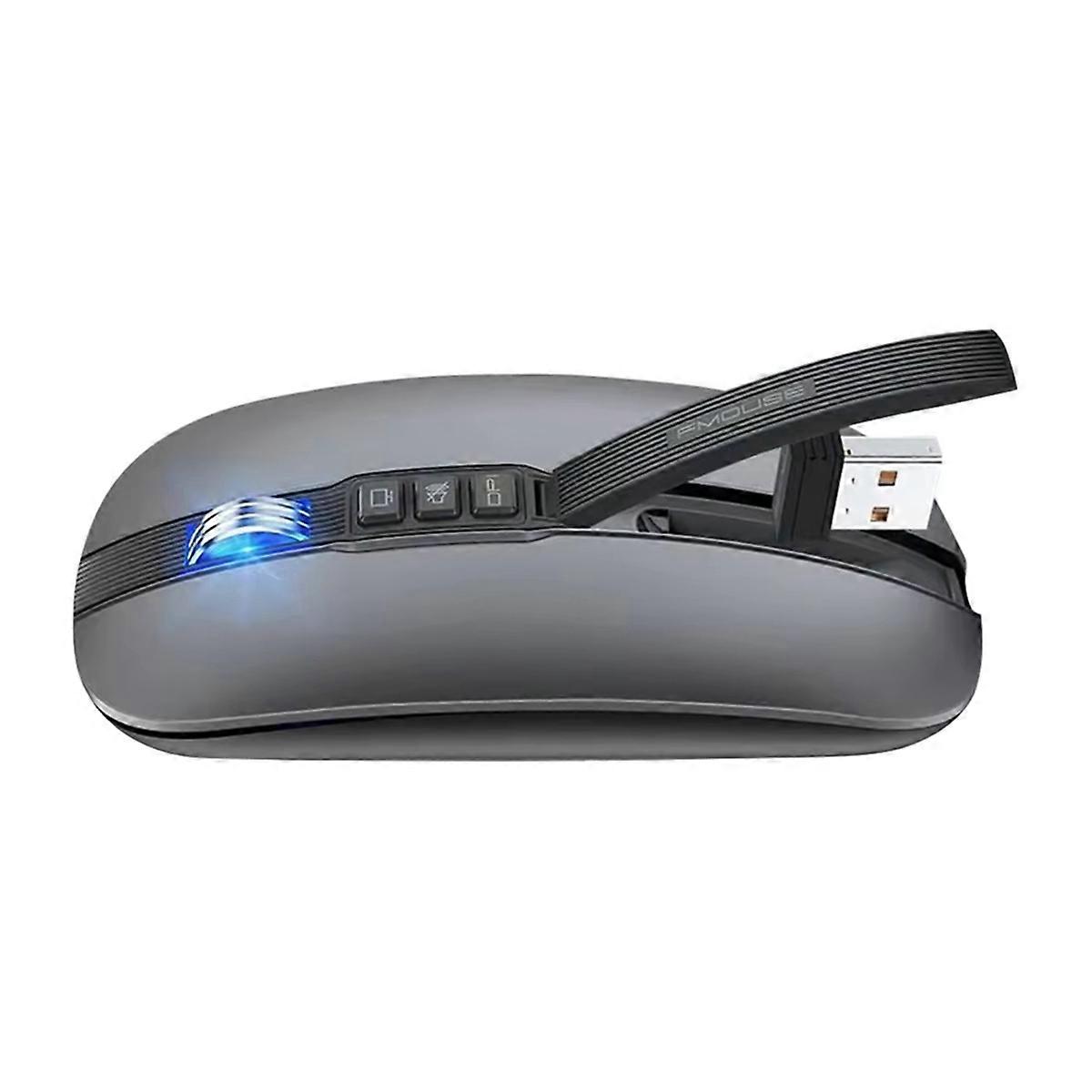 Wireless Bluetooth Mouse 2.4G Wireless Office Mouse Tablet PC Gray