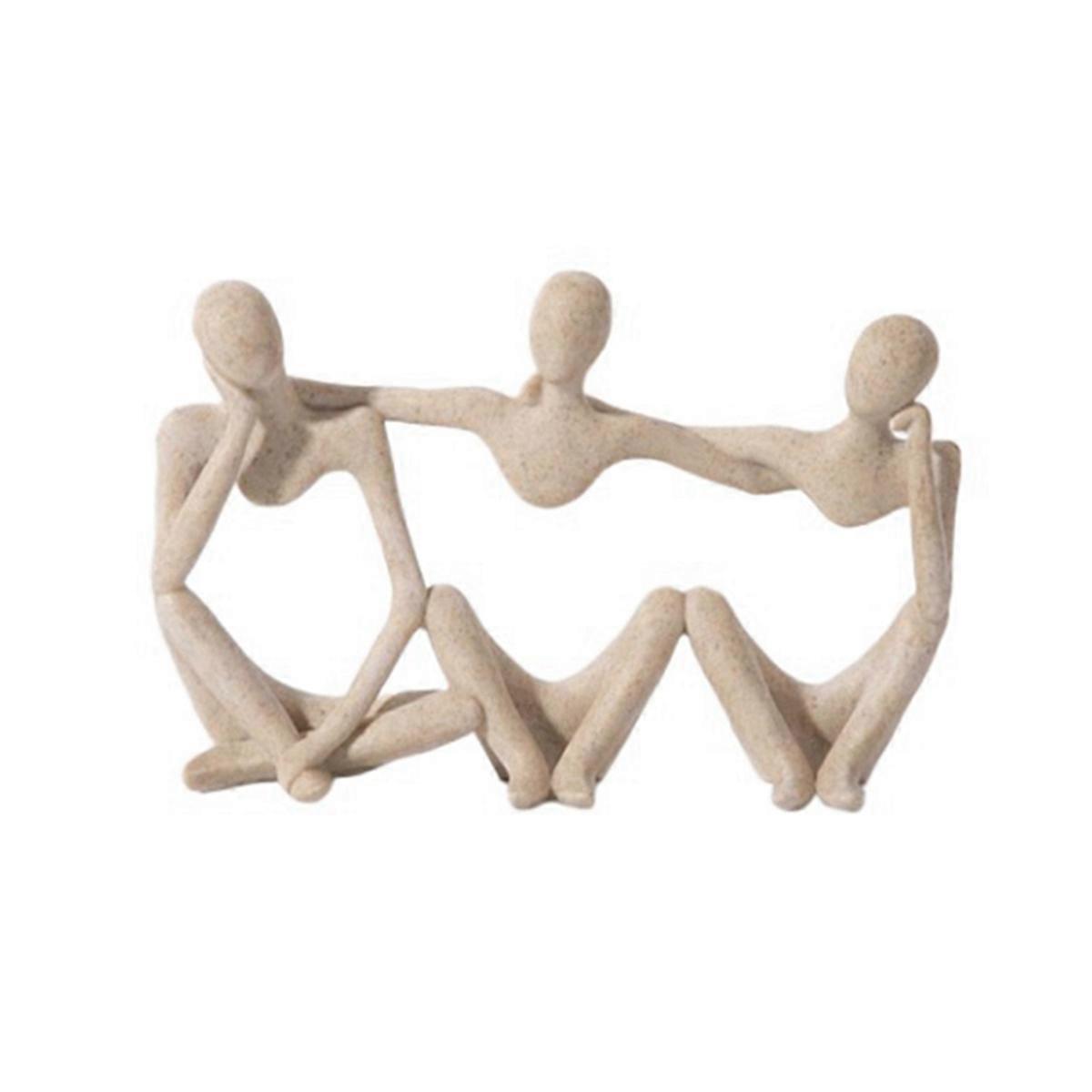 Nordic Abstract Mini Gold Figures Sculpture Statue Home B