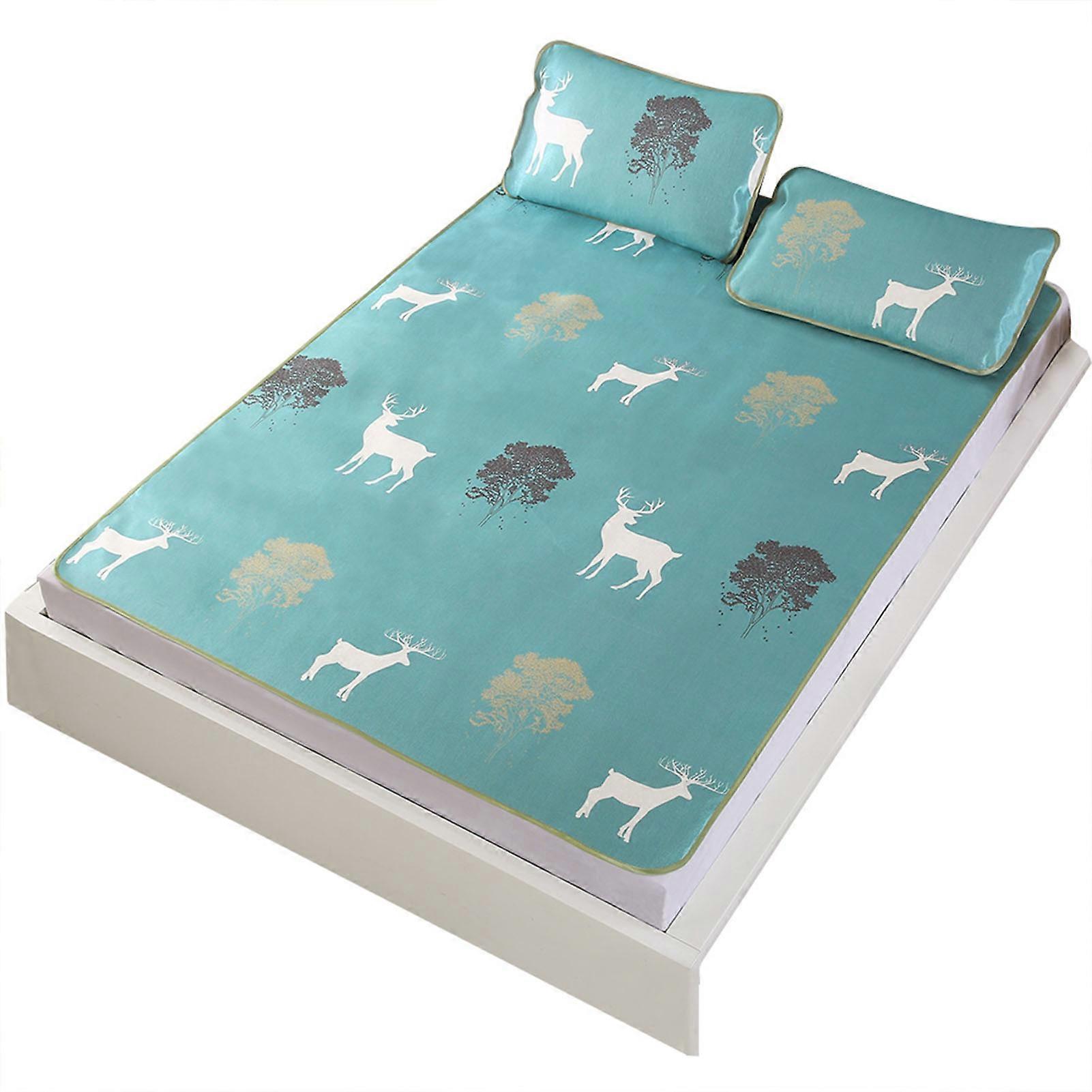 3D Printing Foldable Folding Summer Ice Silk Cover Cooling Mat with Pillowcase (Queen)