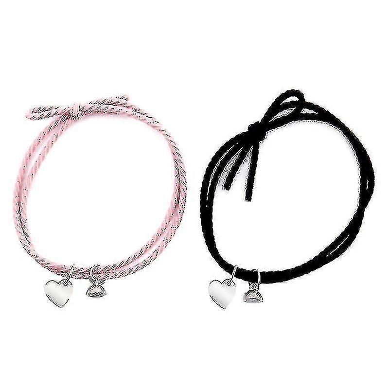 2pieces/set Magnet Rope Chain Forever Matching Couple Relationship Bracelet