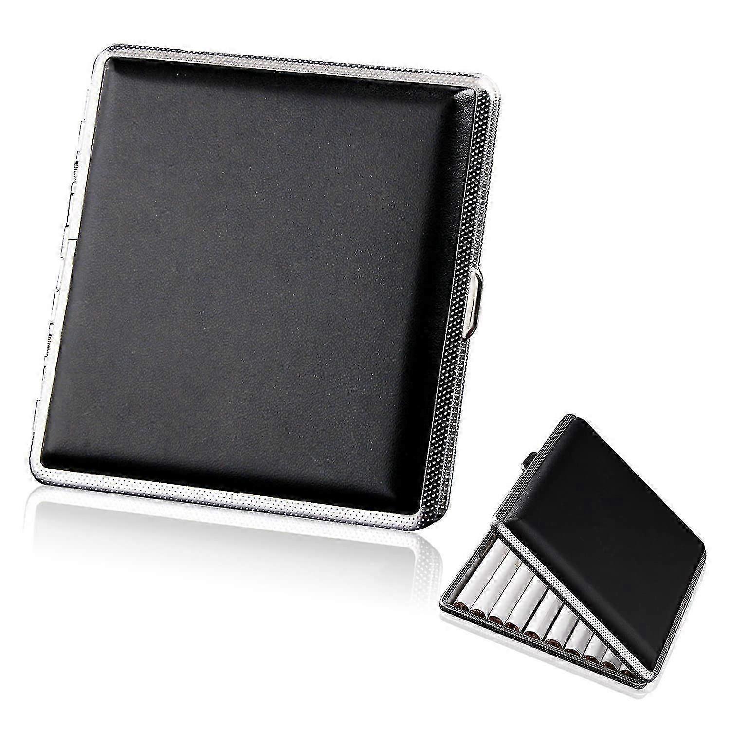 For  Leather Cigarette Case Metal Frame - Holds 20 Cigarettes