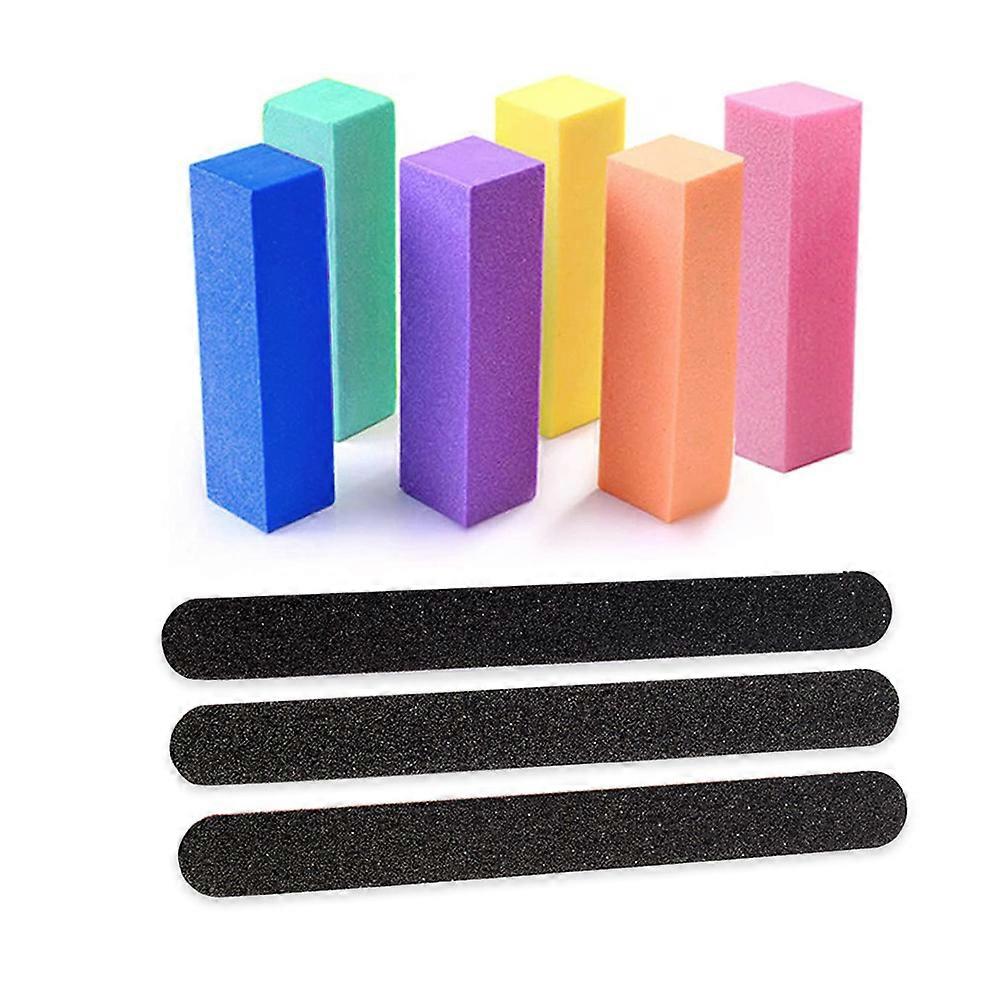 Nail Files and Buffer, Manicure Tools Kit Rectangular Art Care Buffer Block Tools 100/180 Grit 12Pcs