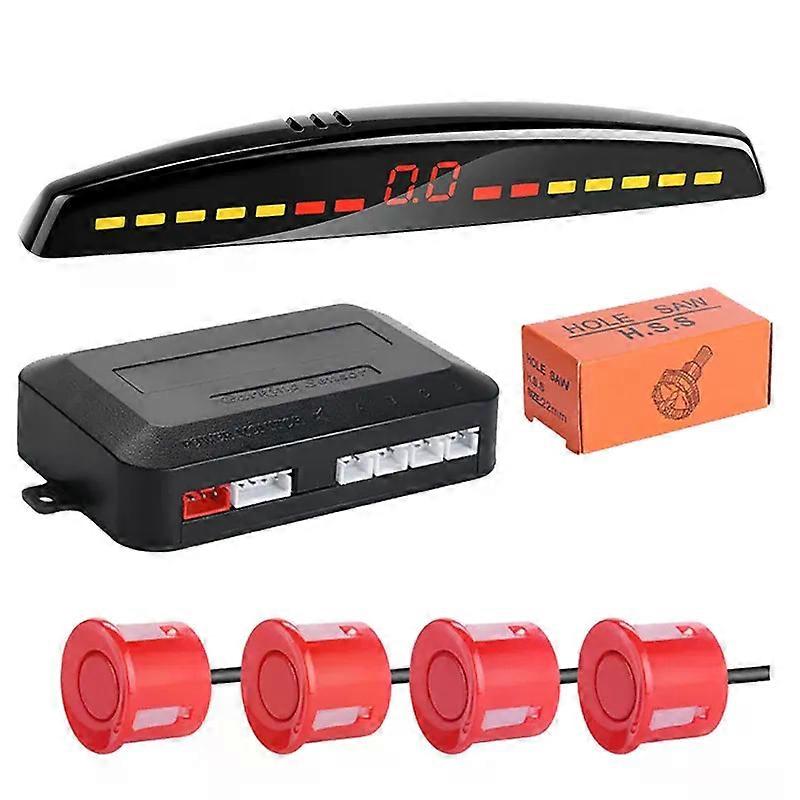 Risingon Car Parktronic LED Parking Sensor Kit Radar Display Backup Monitor Detector System