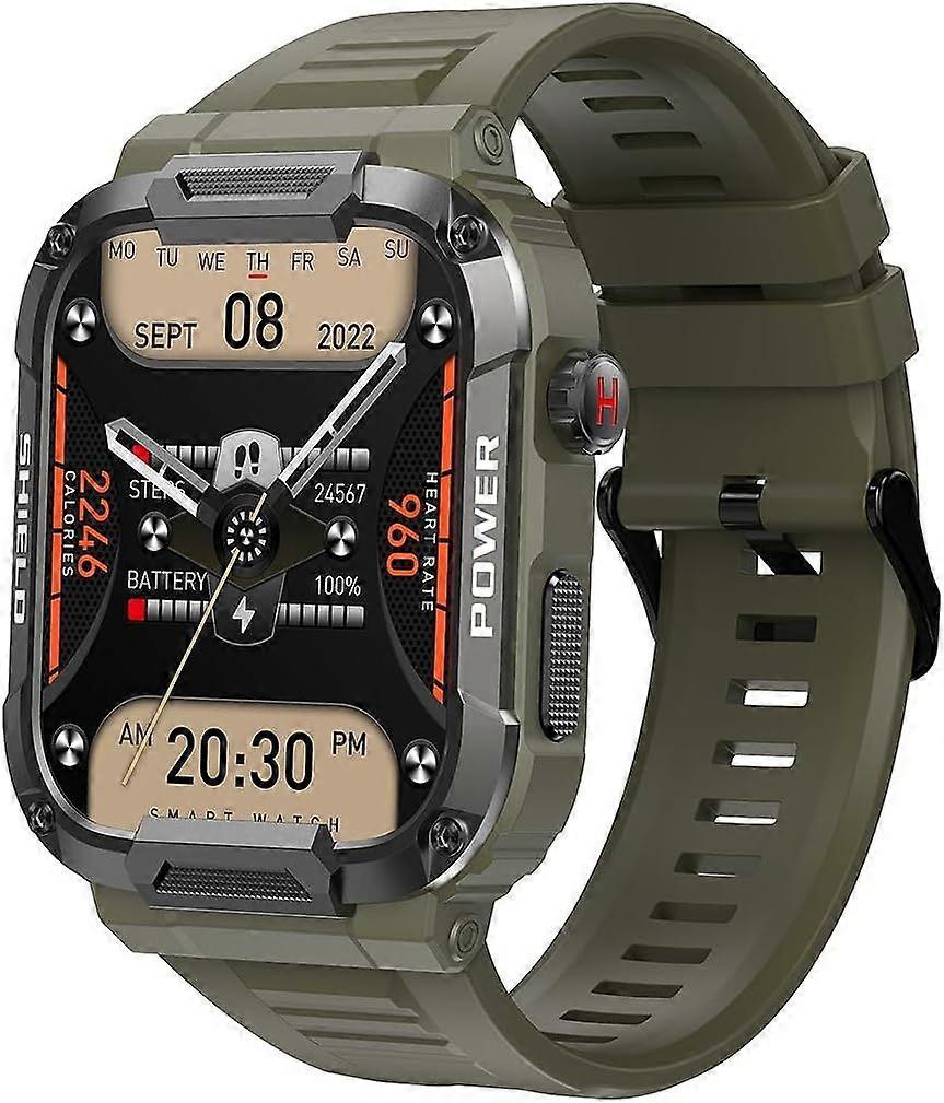 1.85" Large Screen Smart Watch for Men Android Military Smart Watches Mens Fitness Watch Make/Answer Calls,Heart Rate,Sleep,Blood Oxygen Monitor Sport
