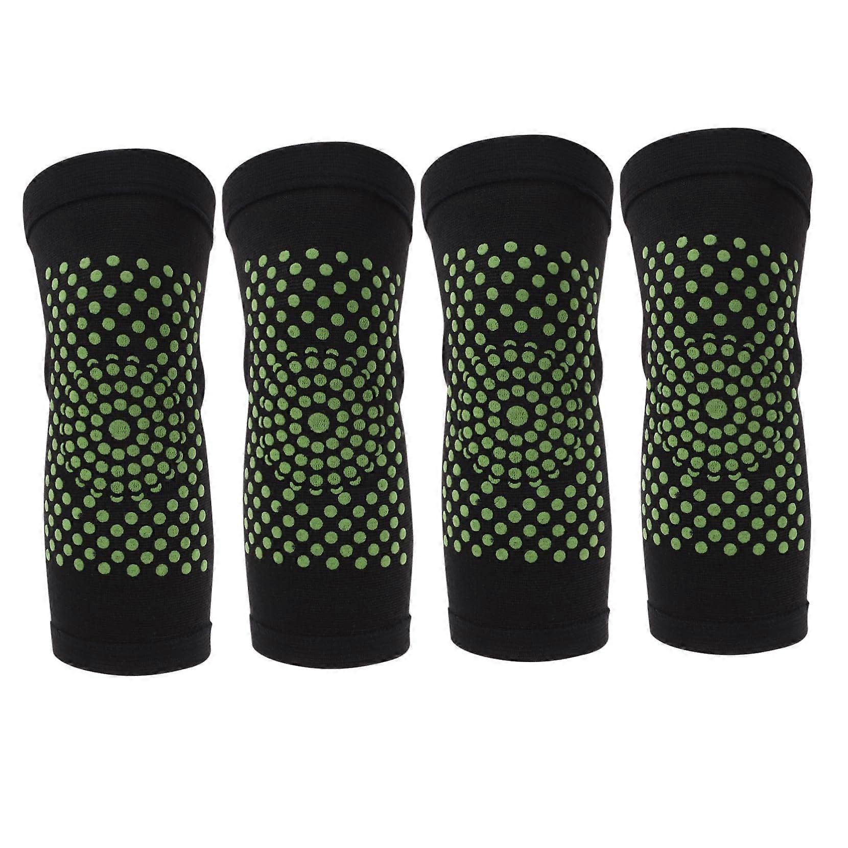 Self-Heated Knee Pads for Running, Compression Support Sleeves, Breathable Elastic for Meniscus Tear Relief, Adjustable Size