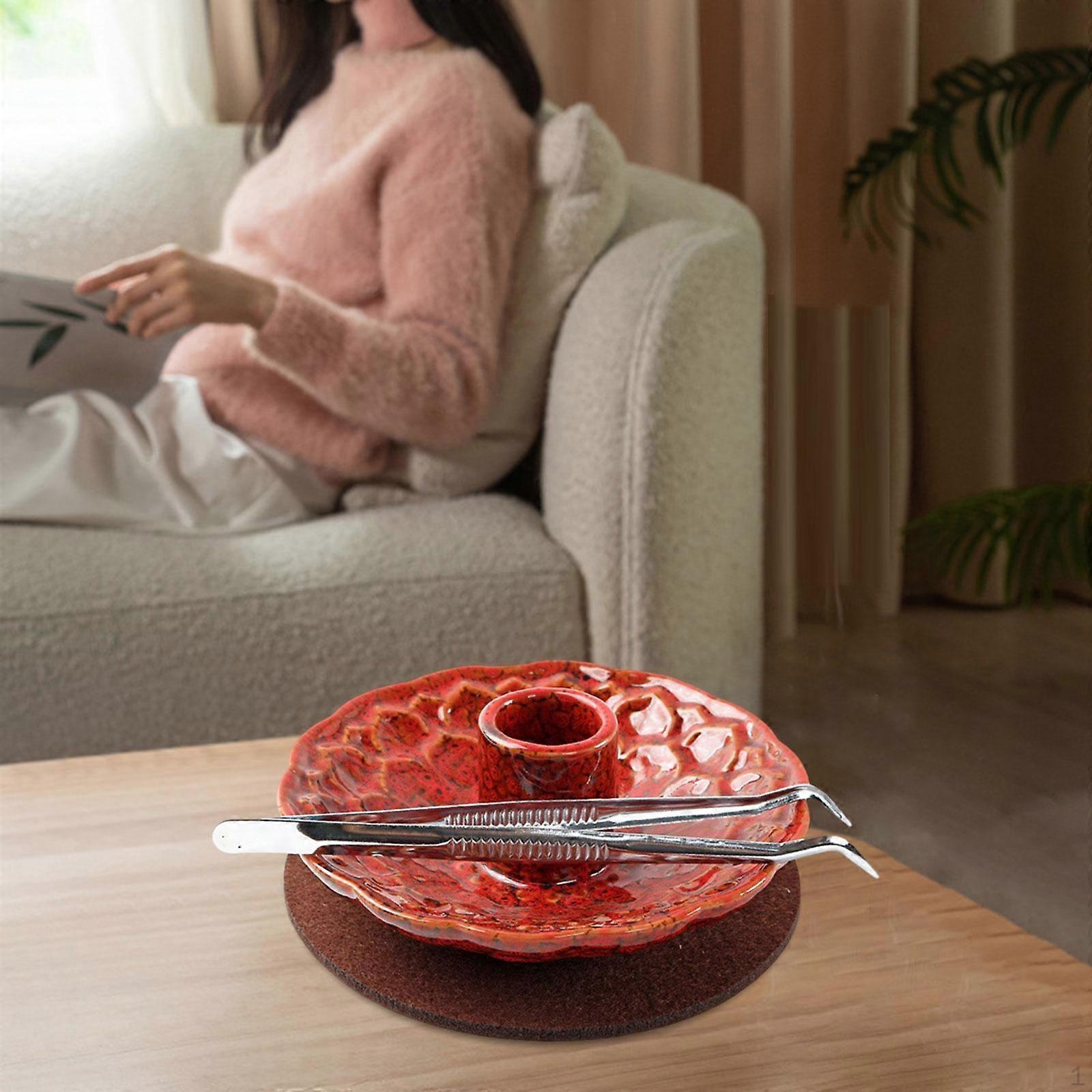 Ceramic Incense Holder Burner Base Stable DIY Supplies Sage Ornament for Tea Table