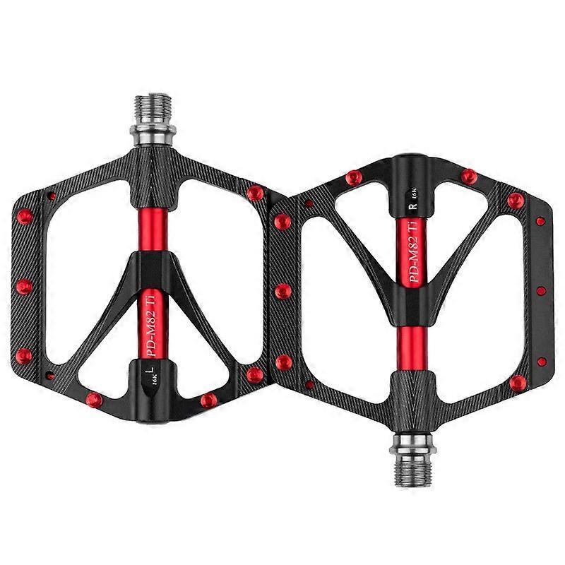 PROMEND PD-M82-TI 1 Pair Mountain Bicycle Titanium Alloy Shaft 3-Bearings Wide Pedals