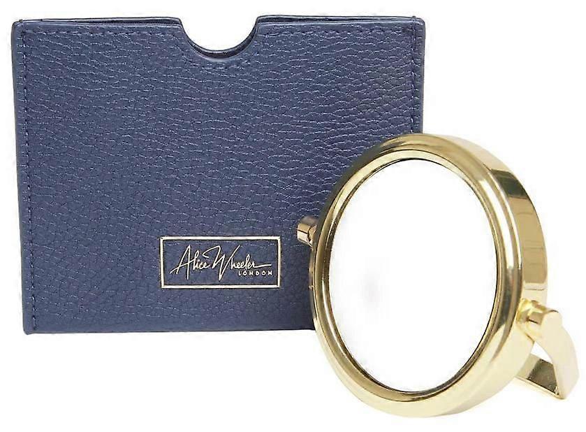 Alice Wheeler London Mirror and Pouch - Navy