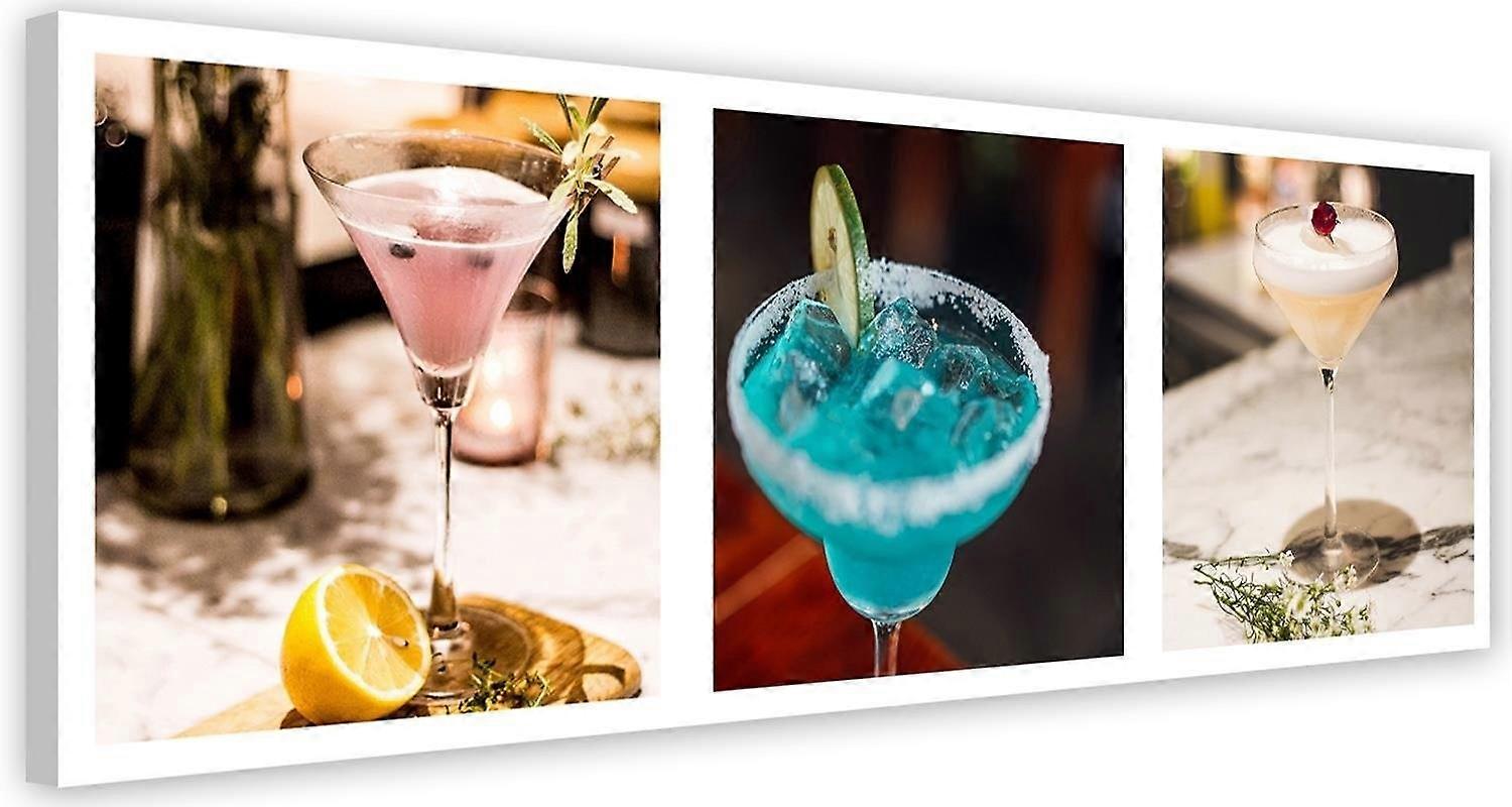 Fotodruk, Drie drankjes - set - 120x40