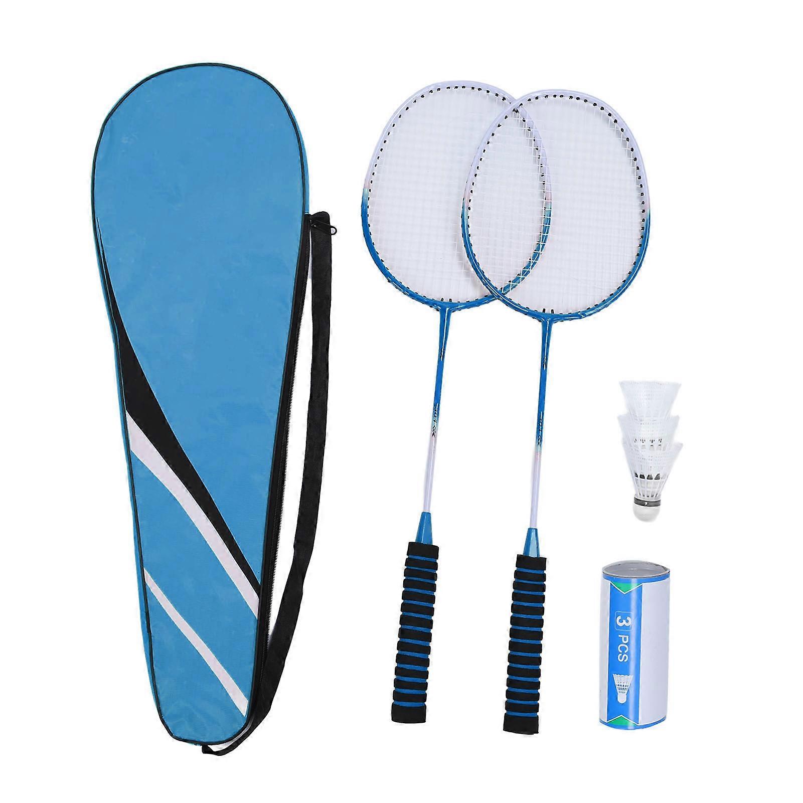 Set Professional Alloy Badminton Racket with 3 Shuttlecocks Carrying Bag for Beginner Adult