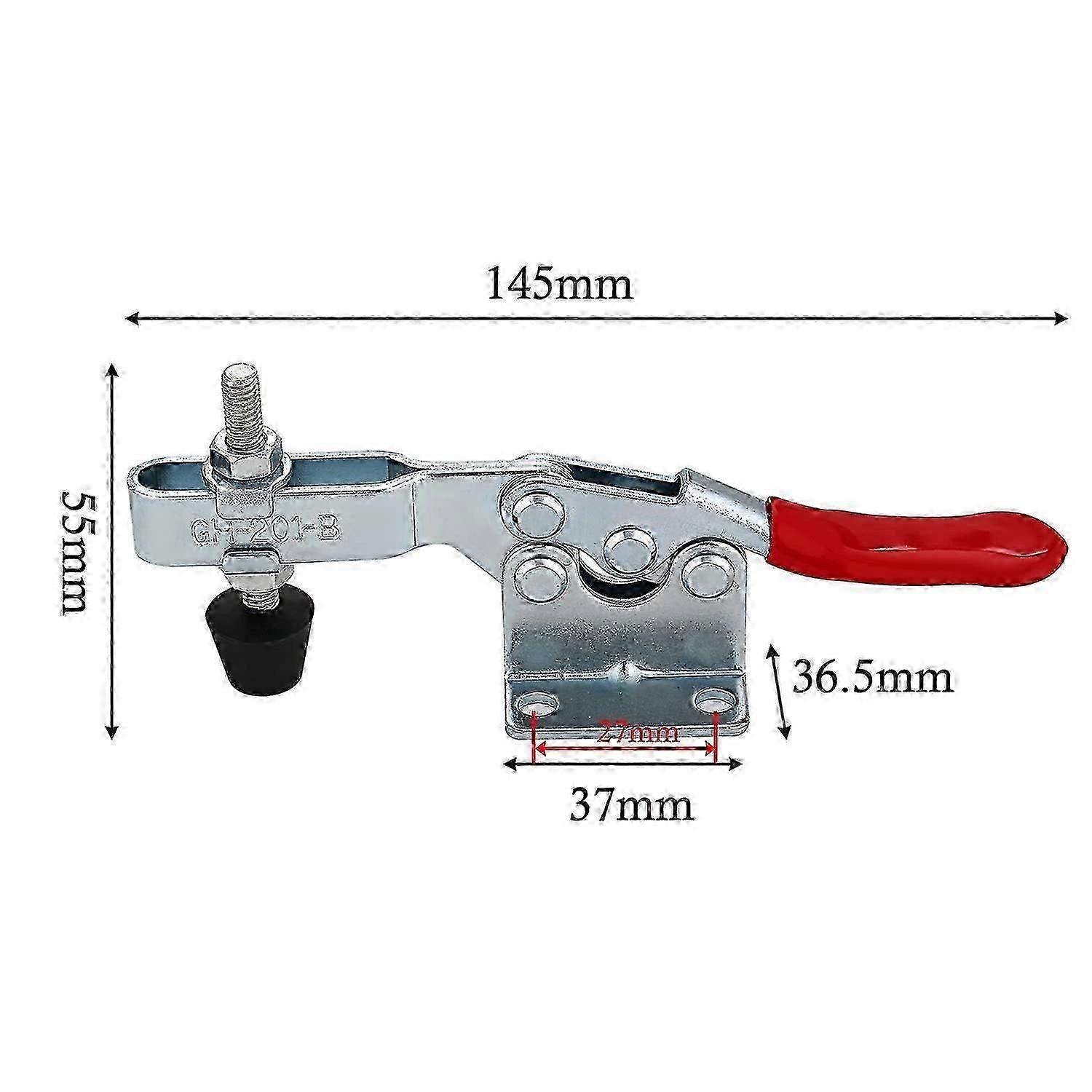 4Pcs Toggle Clamp Horizontal Toggle Clamp GH-201-B Horizontal Lever Clamp Quick Release Toggle Clamp