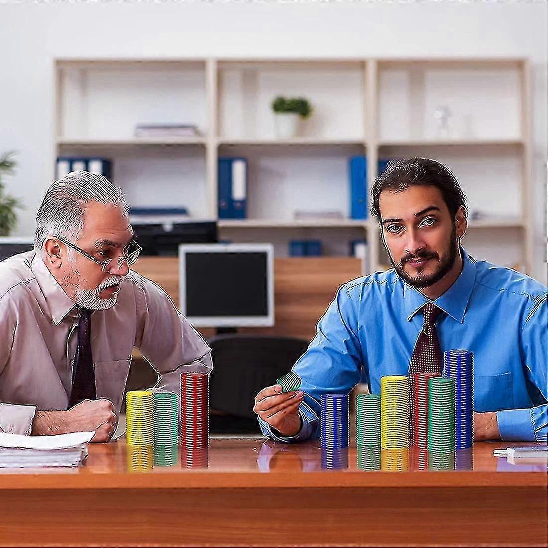 400PCS Plastic Poker Chips 4 Colors for Card Games