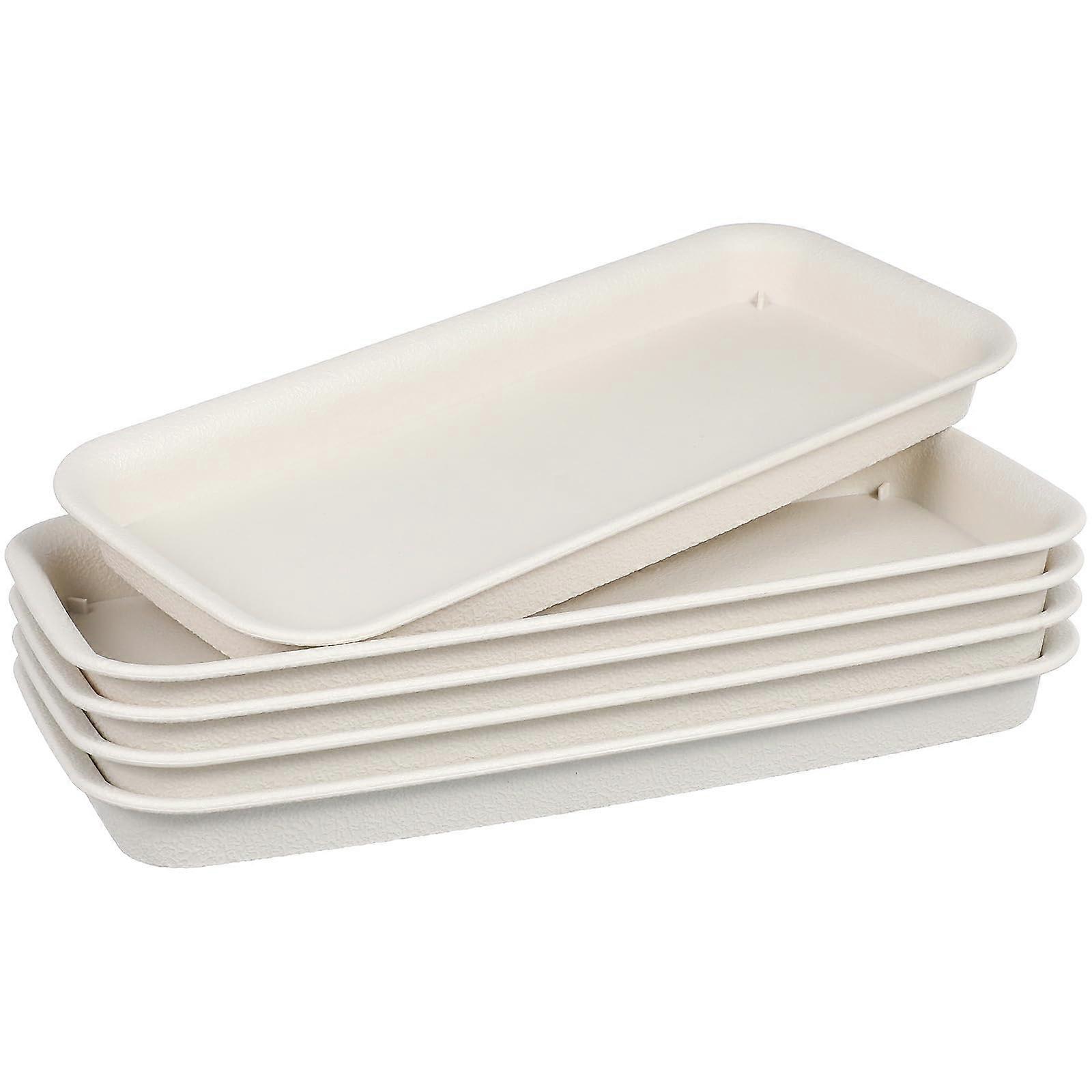 Window Sill Plant Tray 5pcs Rectangular Plant Saucer Clear Thick Plastic
