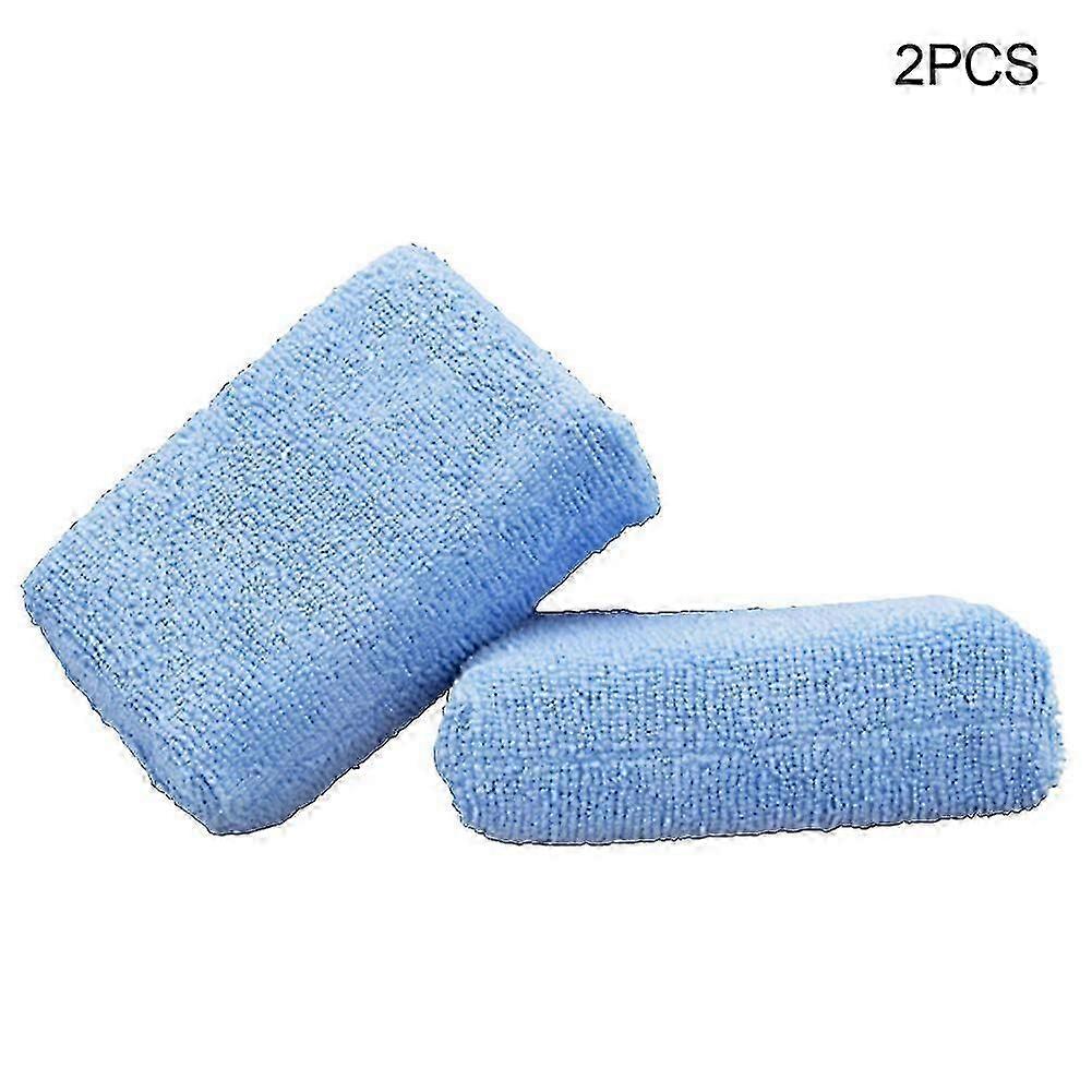 2pcs Microfiber Applicator Car Sponge Practical Polishing Pad Soft Cleaning Tool