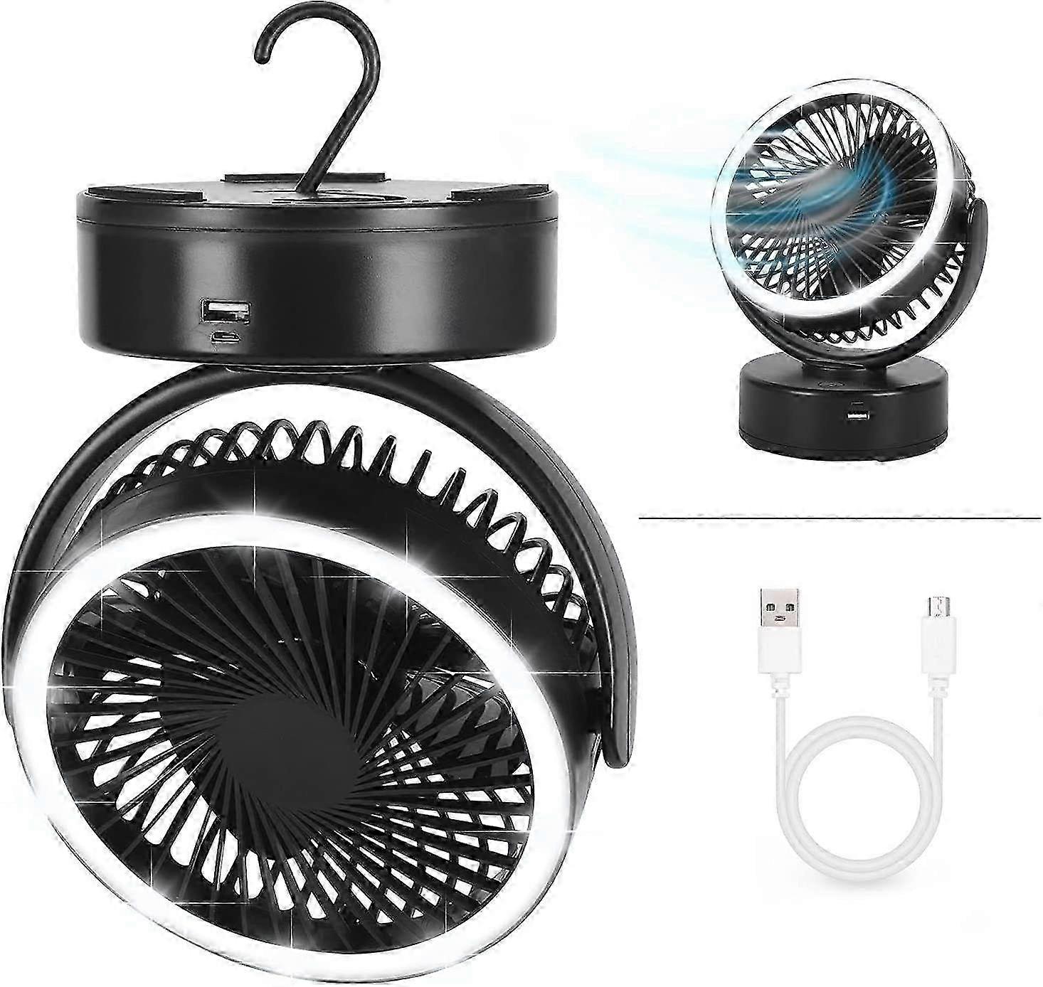 USB Fan with Rechargeable Battery for Camping