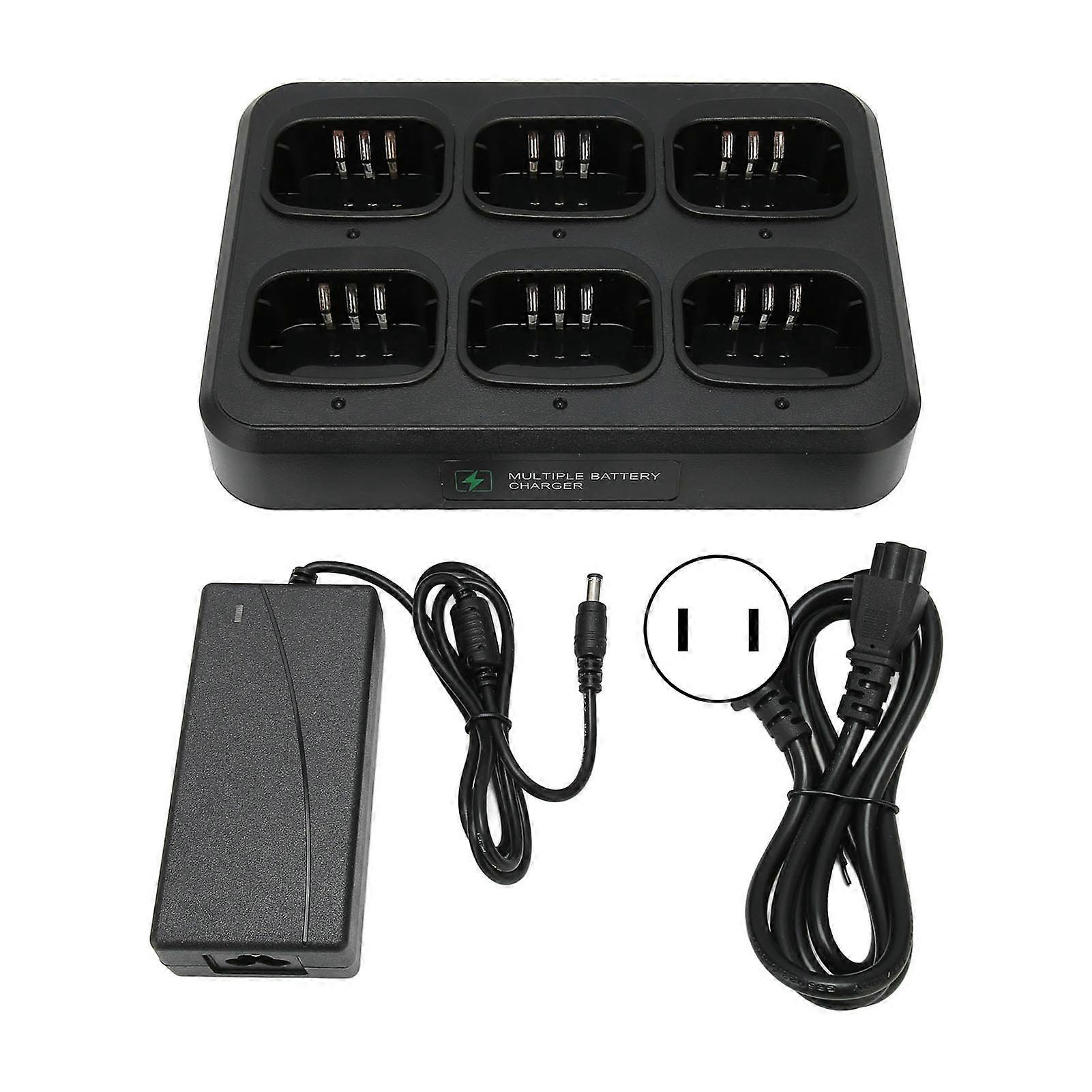 Walkie Talkie Six Way Charger Fast Heat Dissipation 500mA Output AC Multi Charger Base for MD‑380
