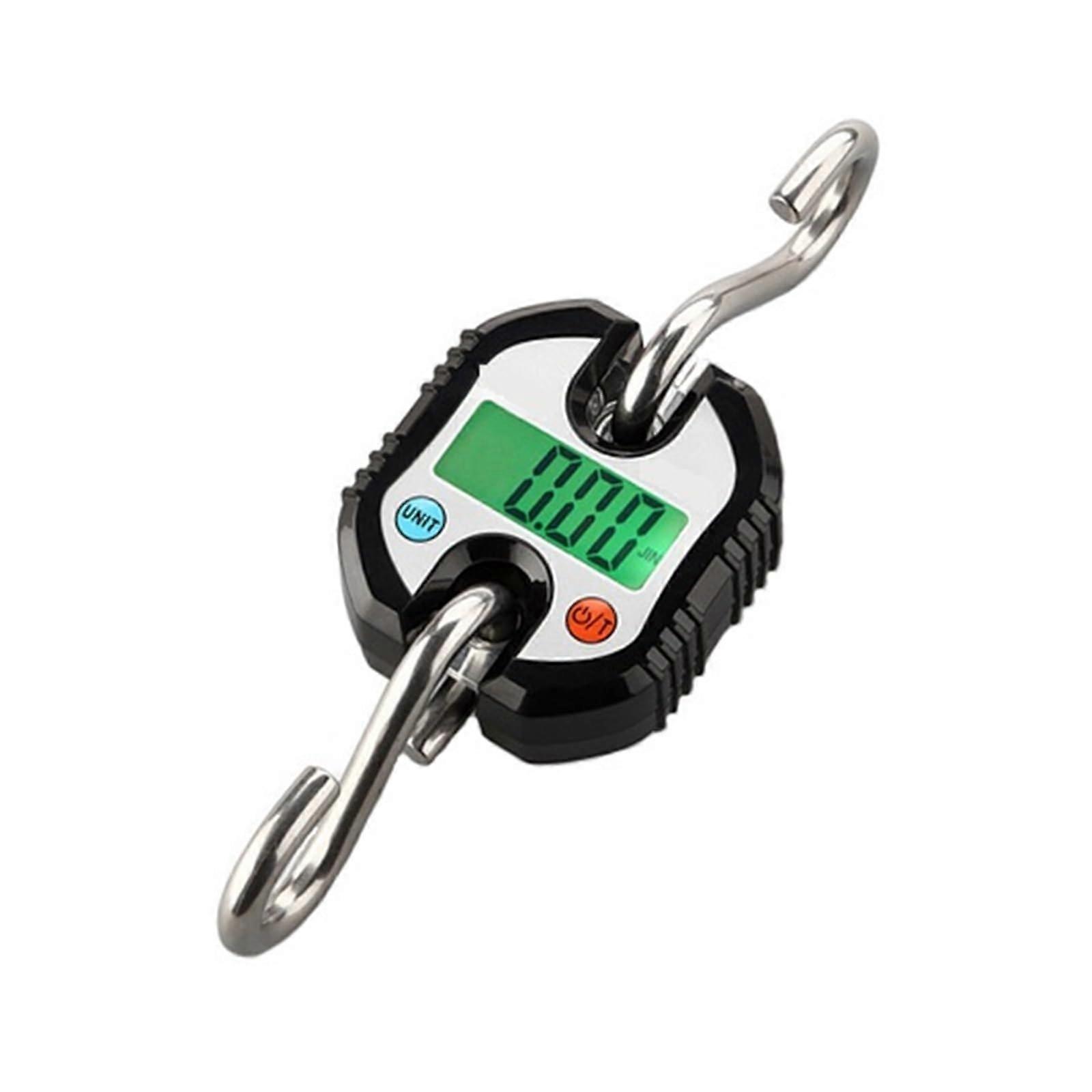 Industrial Crane Scale 0.2-150KG Portable Electronic Hook Scale for Garage Farm Laboratory Use - Lightweight Detachable Design Black
