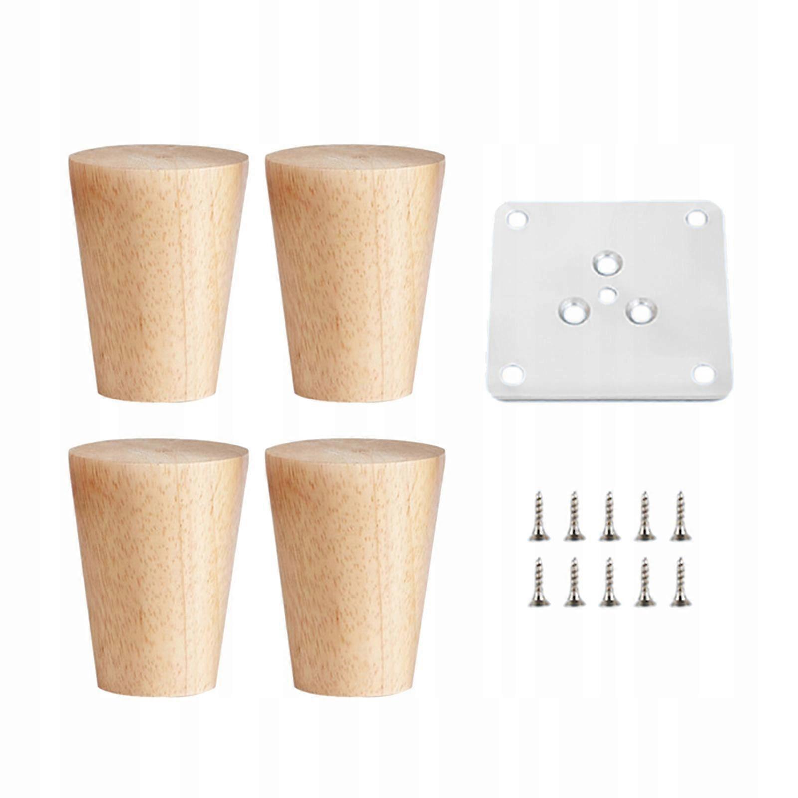 4個の木製家具の脚円錐形のソファの脚12cm