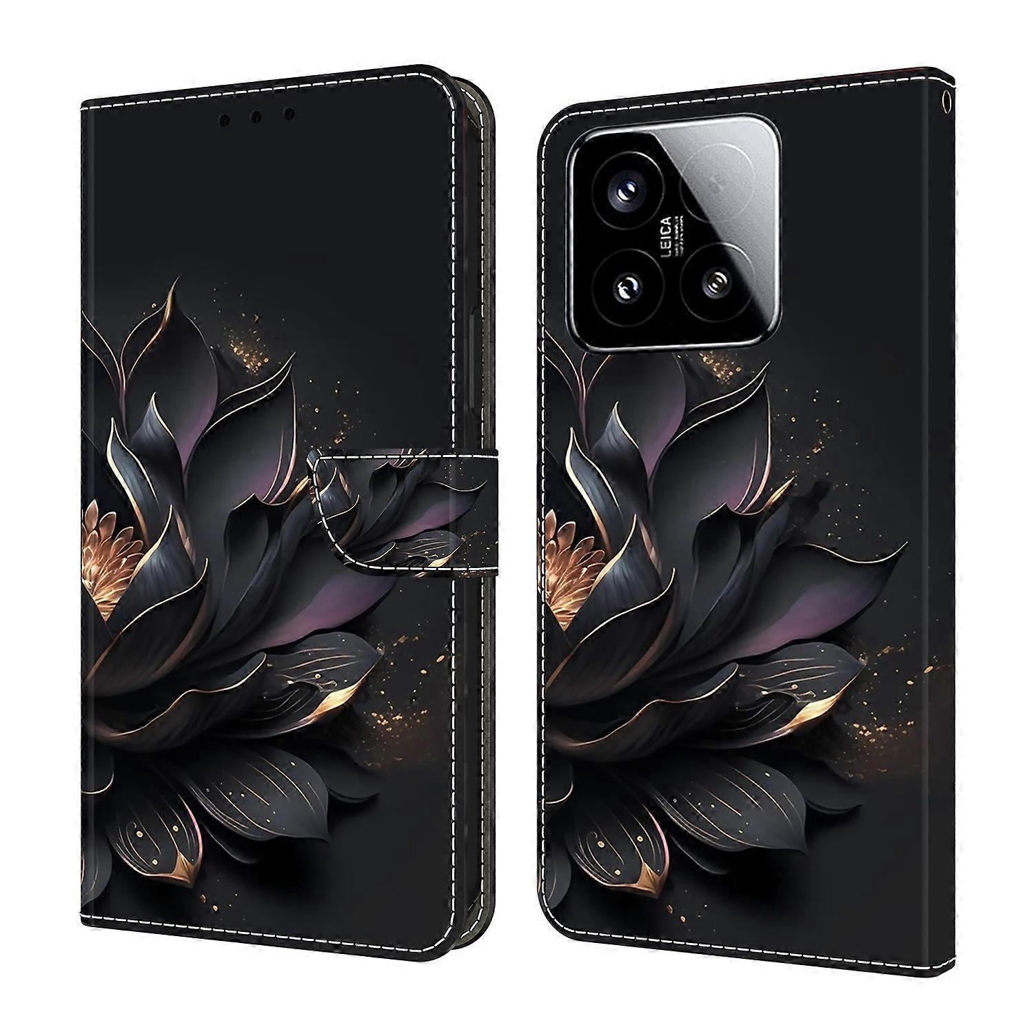 For Xiaomi 15 Case Magnetic Clasp 3D Pattern Leather Wallet Phone Cover