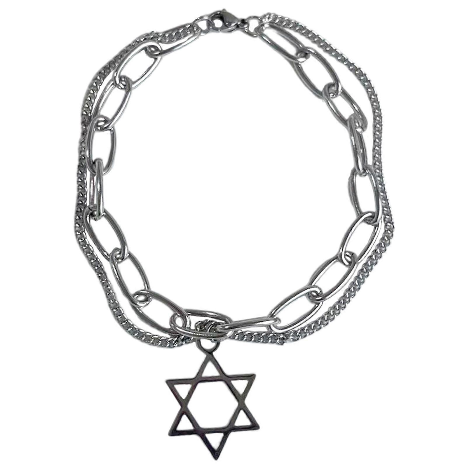 Bracelet pendentif étoile à la mode Bracelet à breloques Bracelet accrocheur Bracelet chaîne réglable Bracelet chaîne Bracelet pour le quotidien