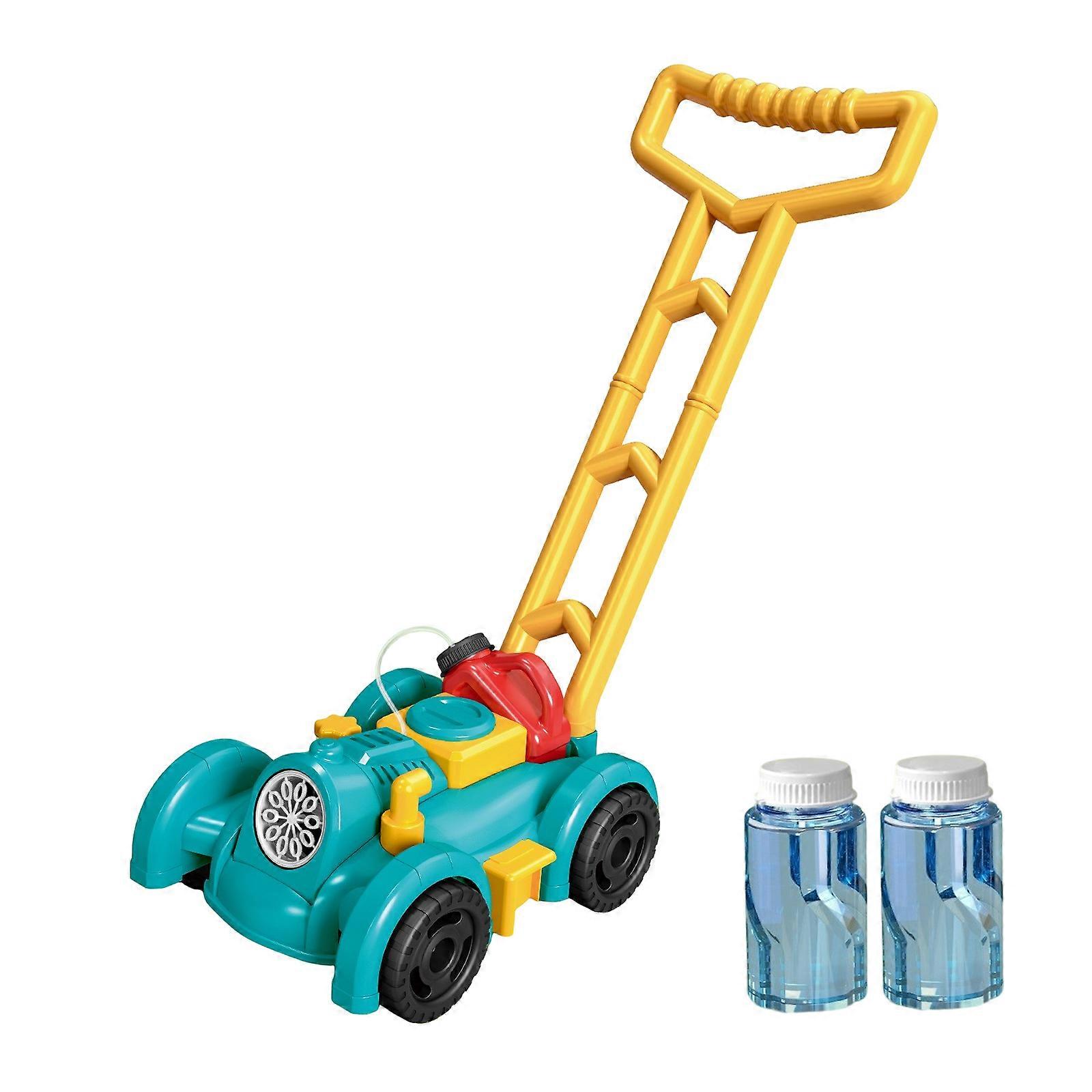 Manual Push Bubble Blowing Machine Outdoor Activity Toy For Preschoolers Imaginative Gardening Play With Light Bao Green