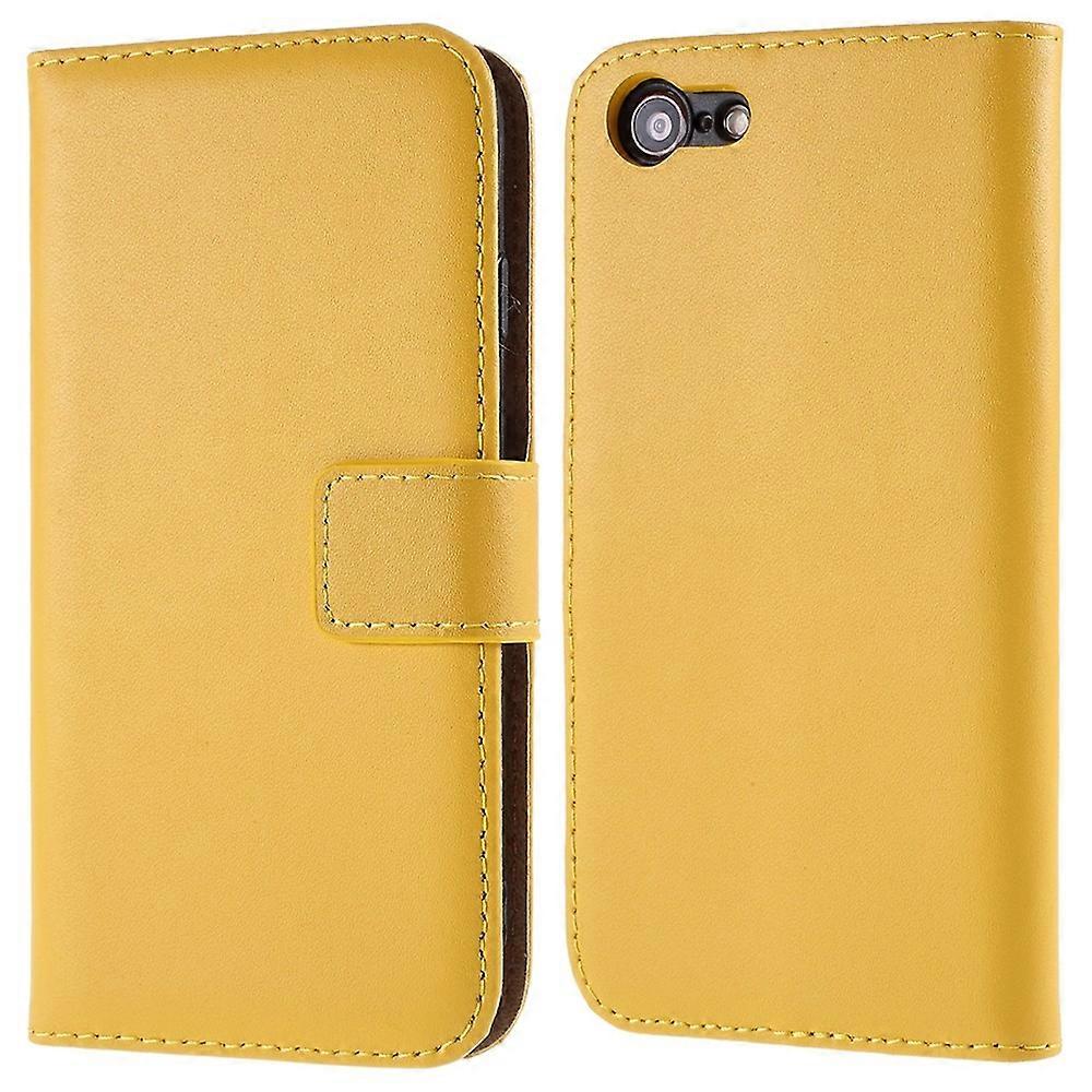 Stand Function Genuine Leather Wallet Flip Case with Secure Magnetic Closure for iPhone 8/7/SE (2020