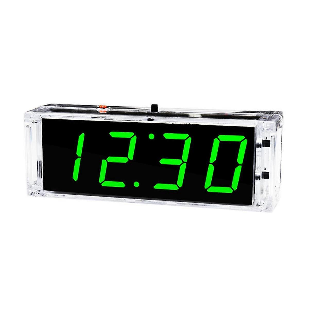 4 Digit DIY LED Digital Kit Clock with Time/Temperature/Date Display