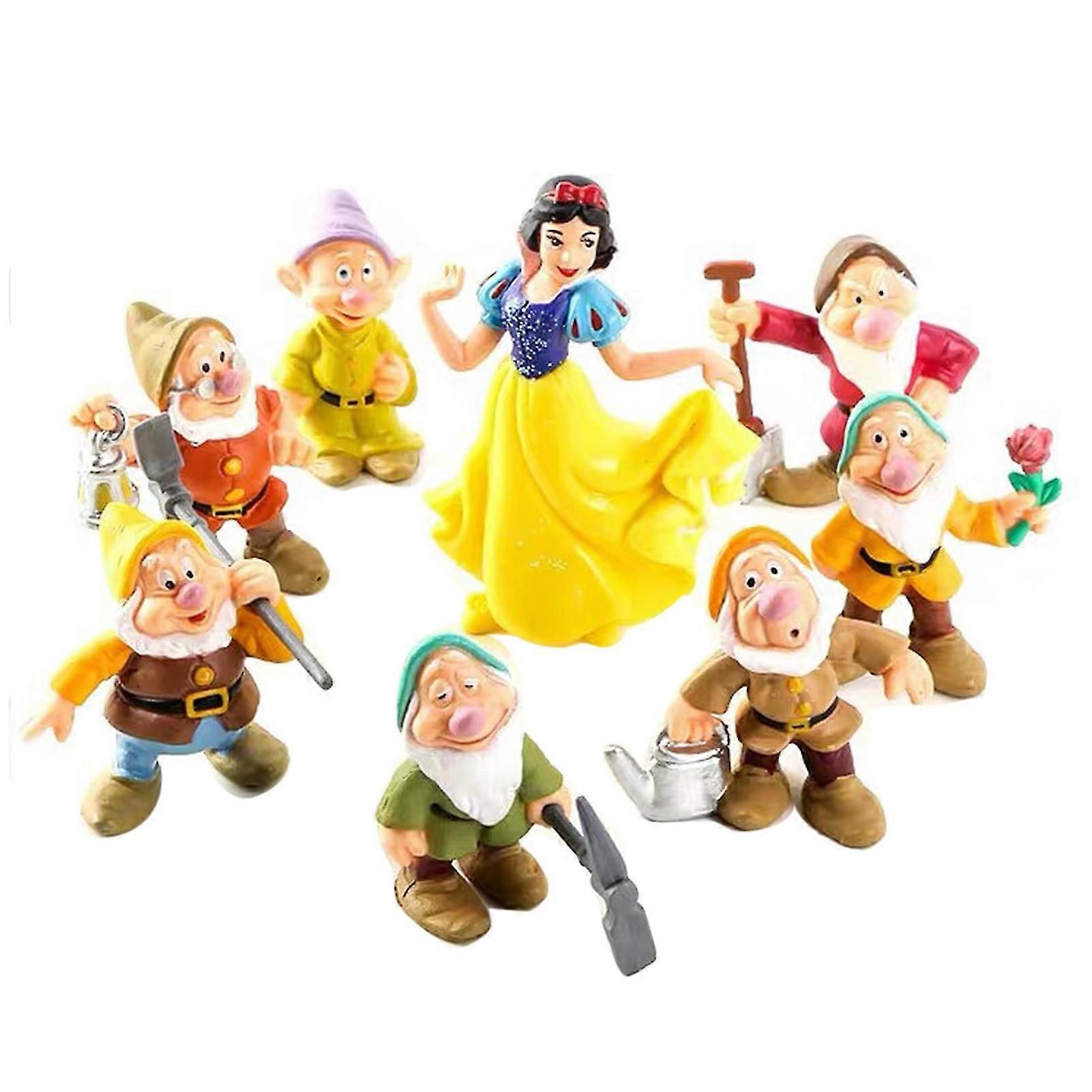 8Pcs/Set Snow White Seven Dwarfs Figures Model  Toys Ornaments Home Decoration