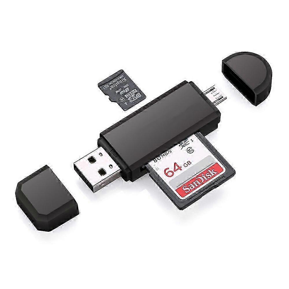 USB SD Card Reader OTG Adapter für SD/Micro SD Speicherkarten - Plug & Play