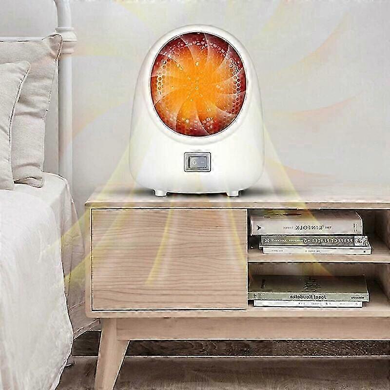 Compact Desktop Electric Heater - Pearl White - 220V EU Plug