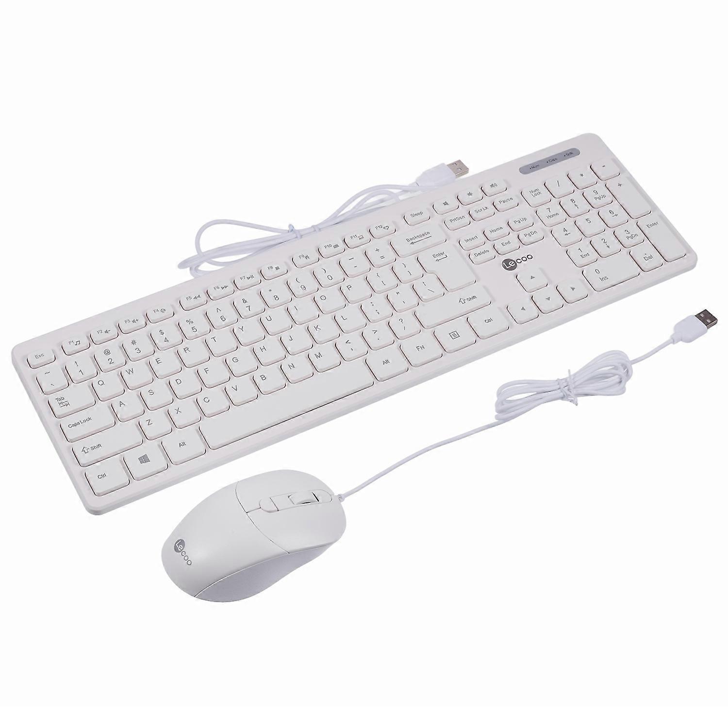 LENOVO LECOO CM102 Wired USB Keyboard and Mouse Combo Set for Office
