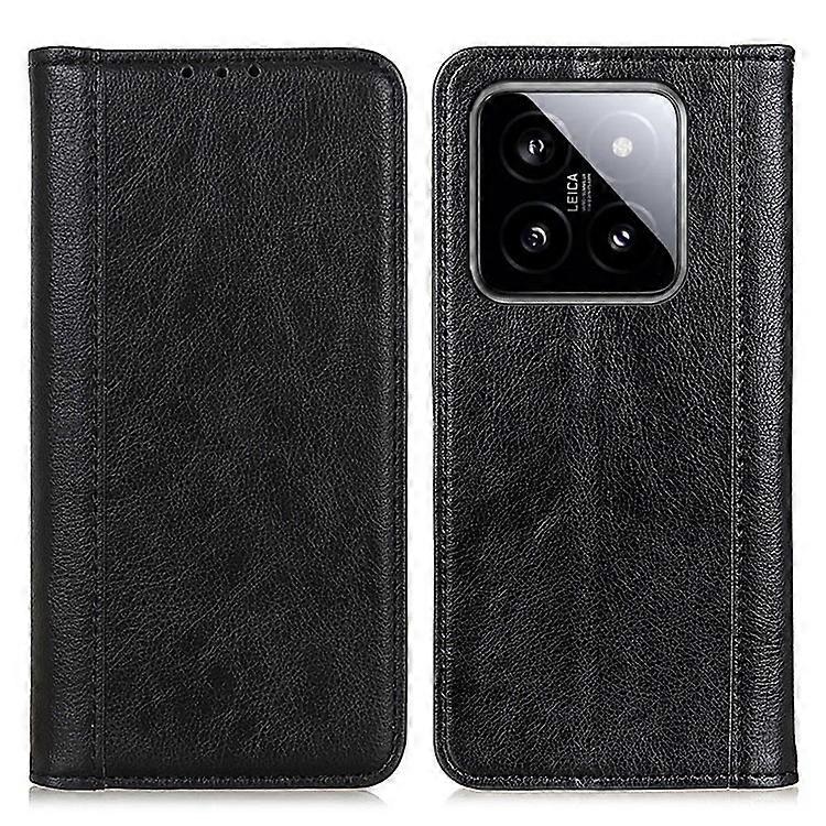 Compatible For Xiaomi 14 Case Litchi Texture Split Leather Cover with Wallet Stand