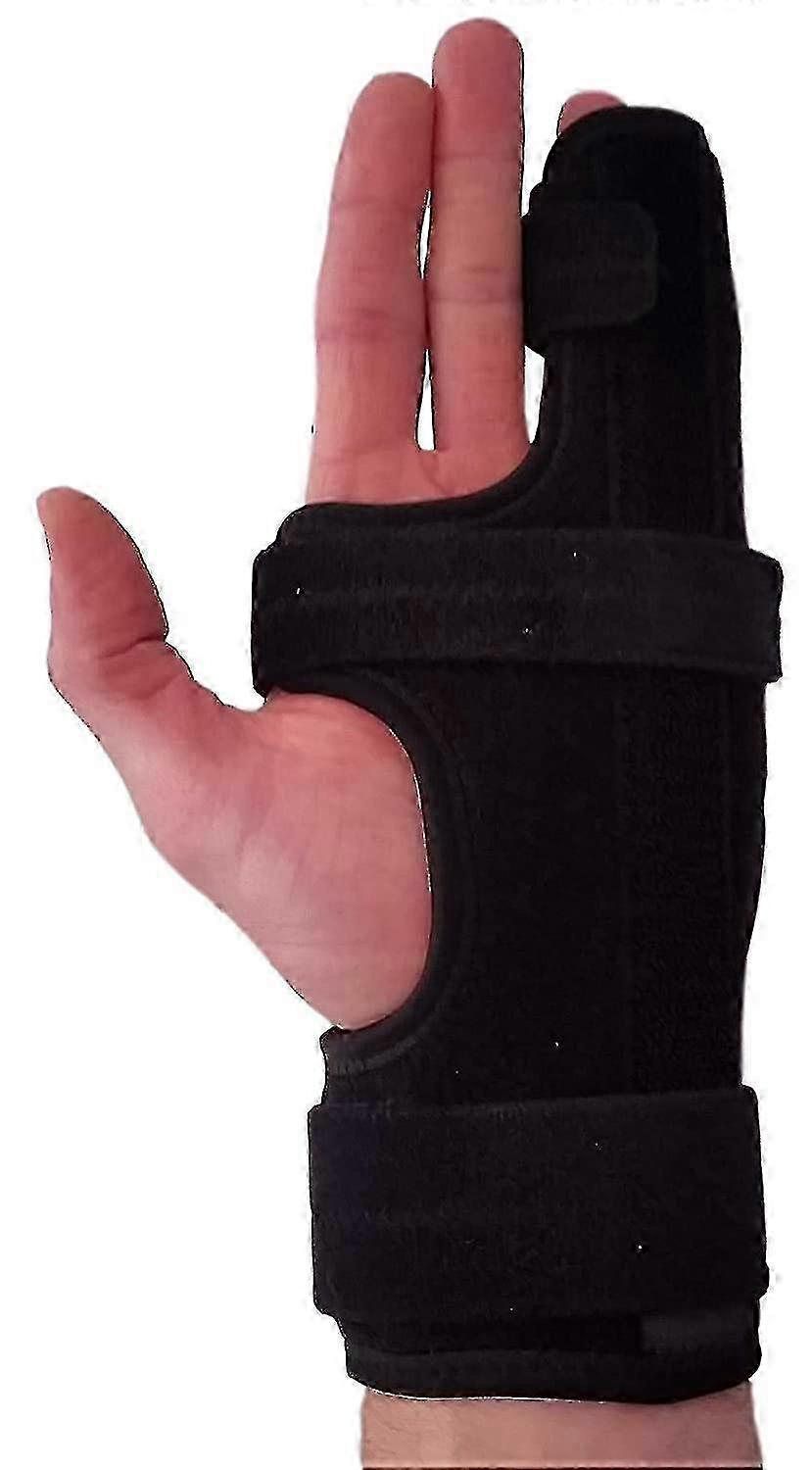 Left Hand Brace for Pinky & Little Finger - Adjustable Splint for Boxer Fracture, Broken Finger & Trigger Finger Support