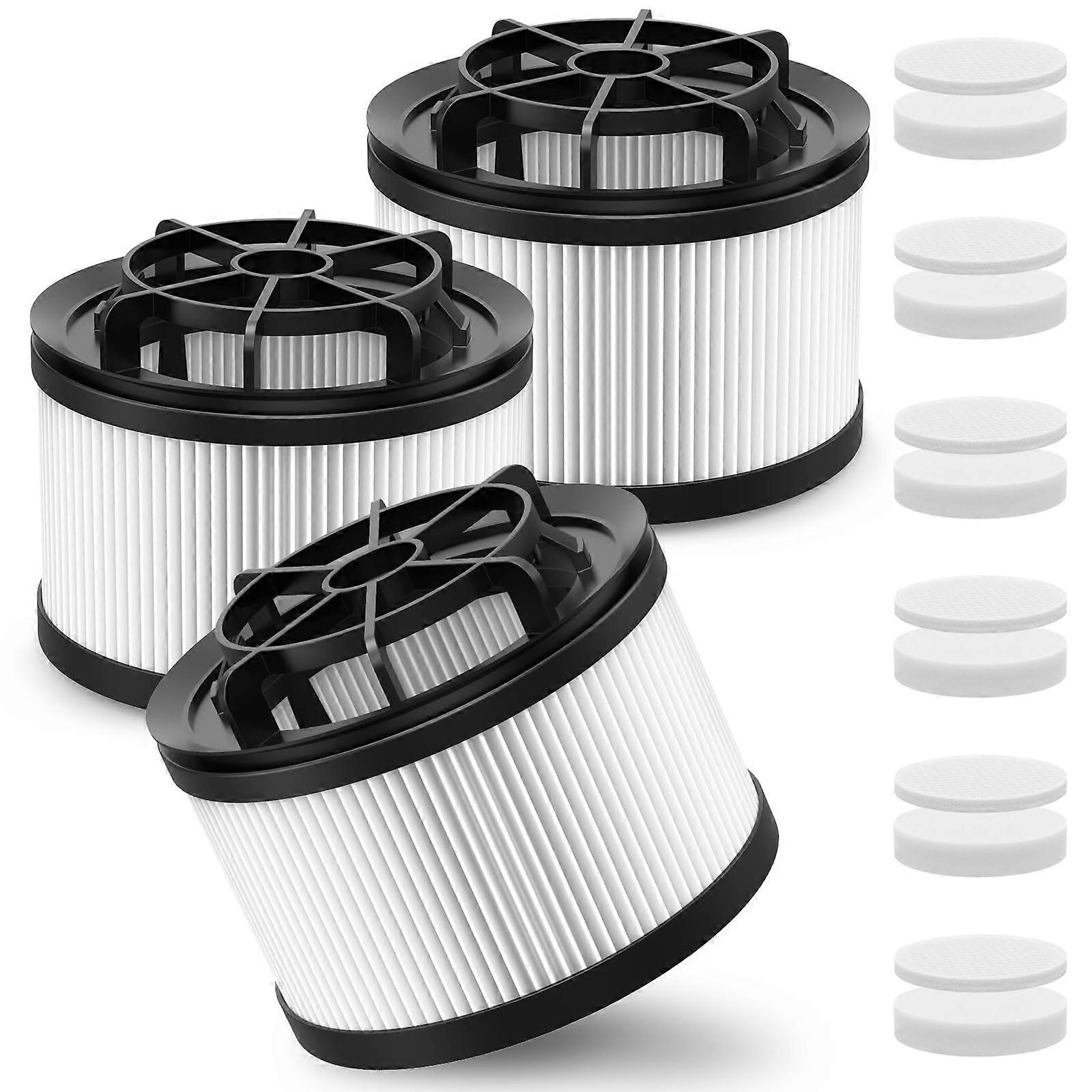 Pack of 3 Replacement Vacuum Cleaner Filters for Levoit LVAC 200 with 6 Pre-Motor and 6 Post-Motor Filters Model LSV-V201F-WUS