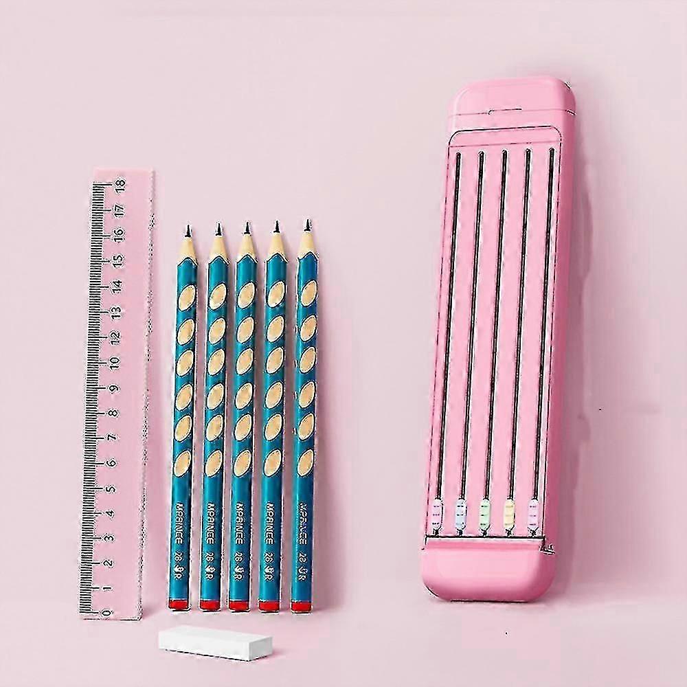 Plastic Pencil Case Organizer For And Girls Pencil Box Compact Hard Pencil Case With Slots For Scho