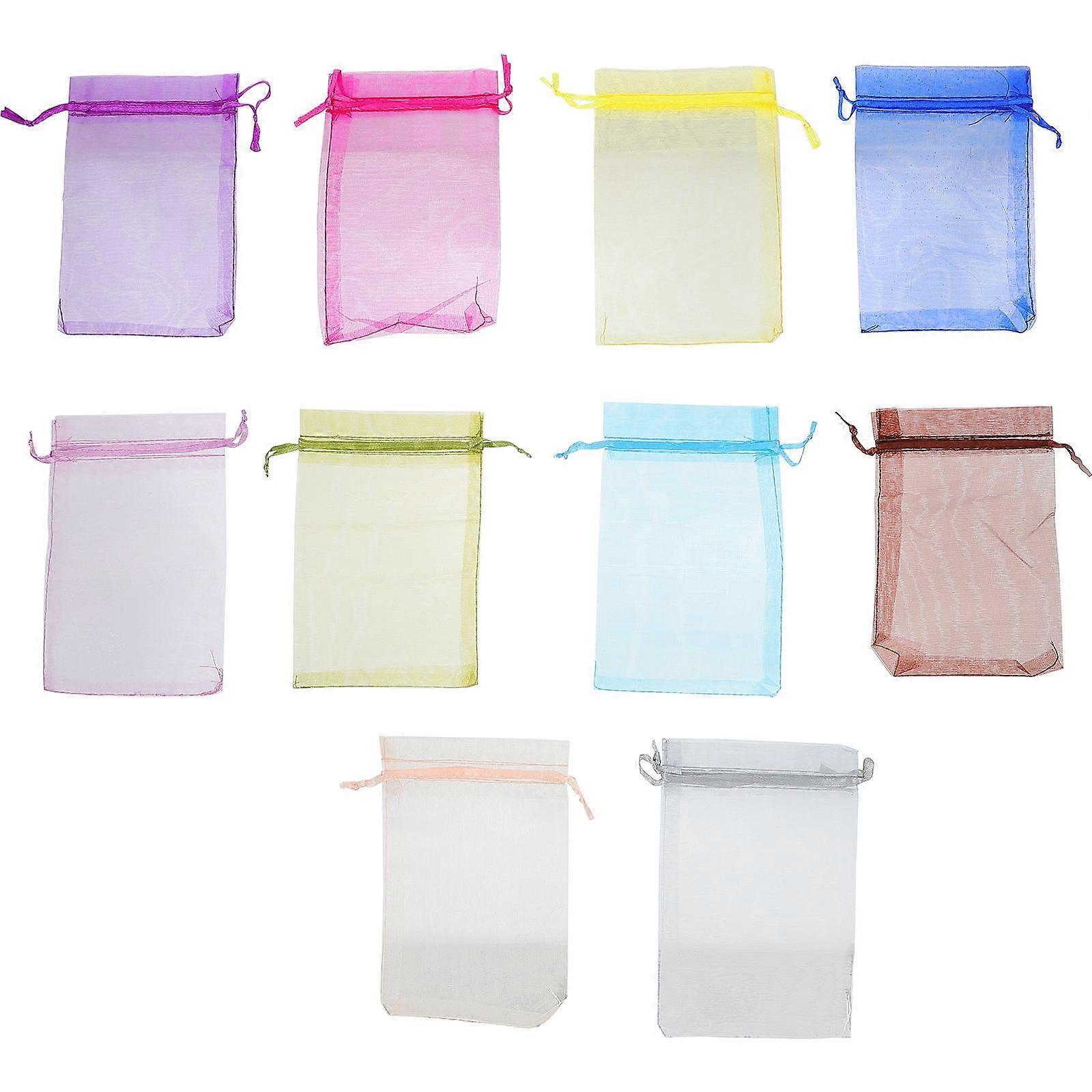 Gauze Drawstring Bags for Storage with Reasonable Capacity Assorted Color Lightweight and Durable 100pcs