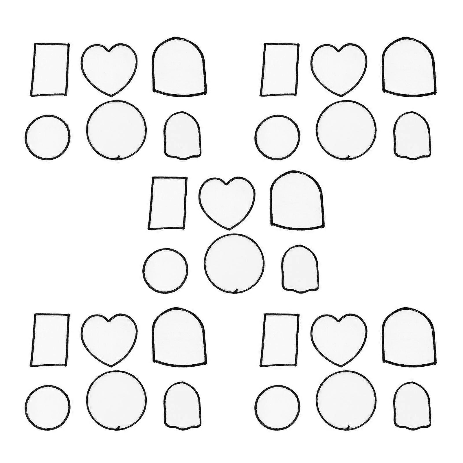 Sublimation Patch Polyester 8X5cm Diy Enthusiasts Iron-On Decorate Clothes 30Pcs