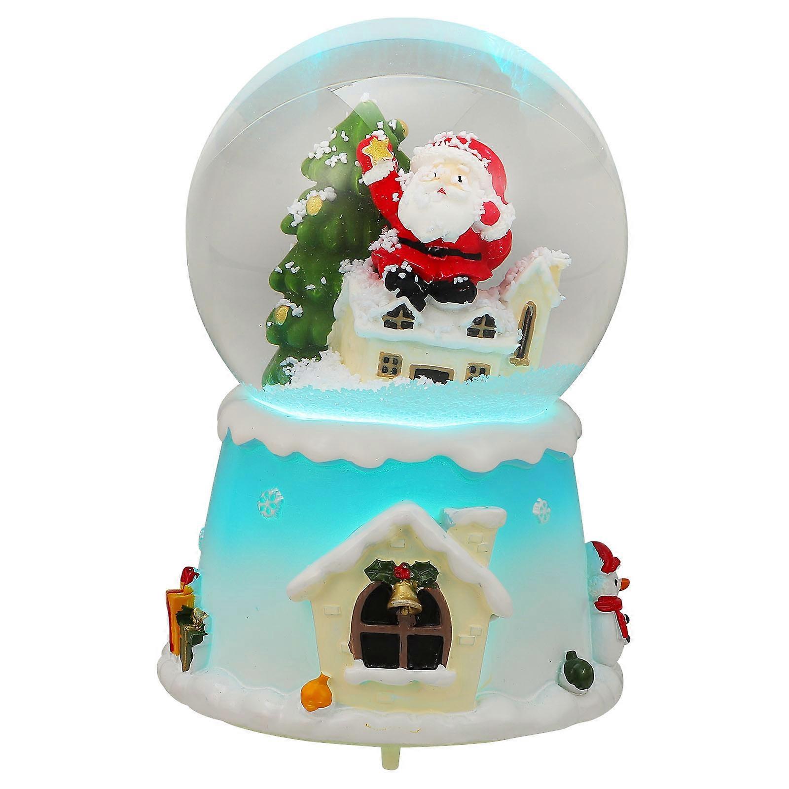 Crystal Decorations Sparkling Ornaments Musical Snow Globes Multi-Colored 1Pack